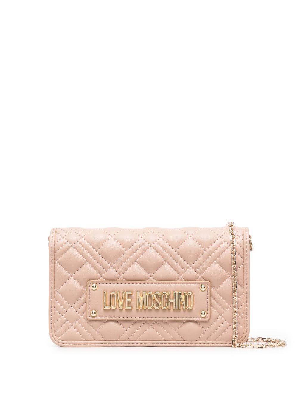 quilted logo-letter crossbody bag - 1