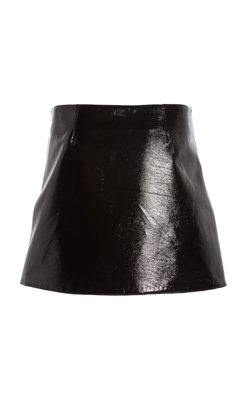 One-Minute Vinyl Mini Skirt black 5