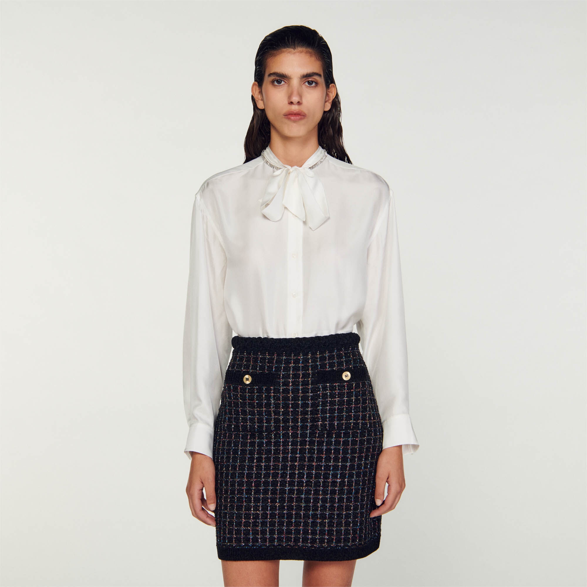 TEXTURED KNIT SKIRT - 5