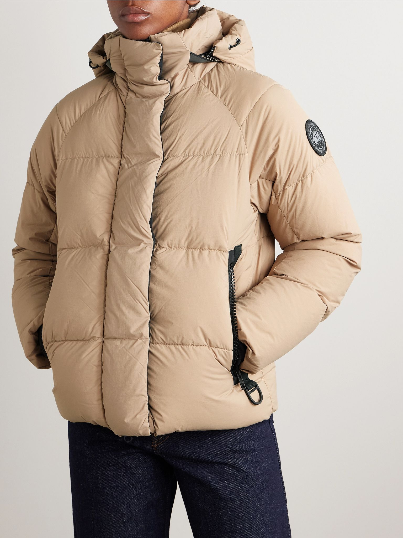 Junction hooded quilted shell down jacket Beige - 3