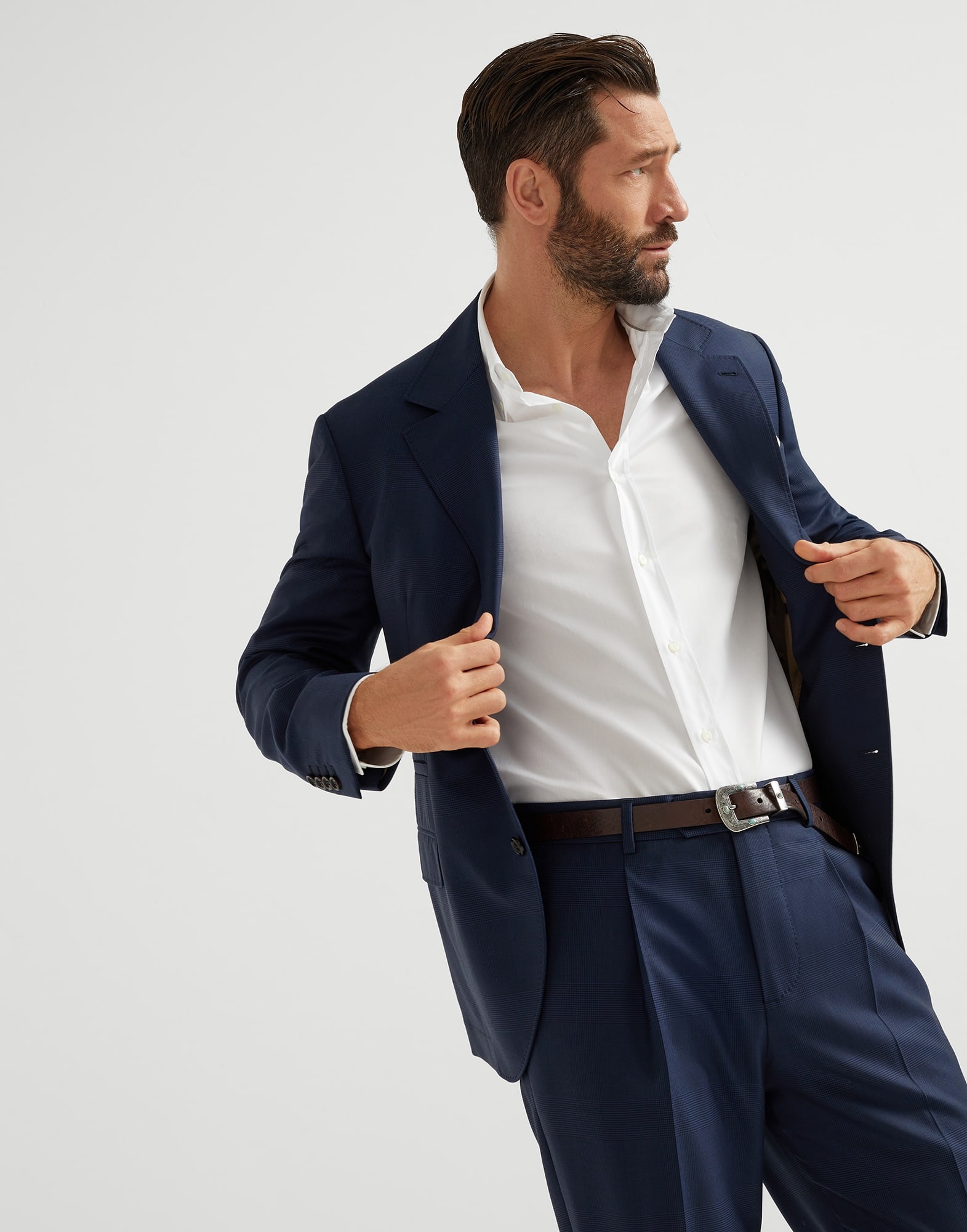 Twill basic fit shirt with button-down collar - 4