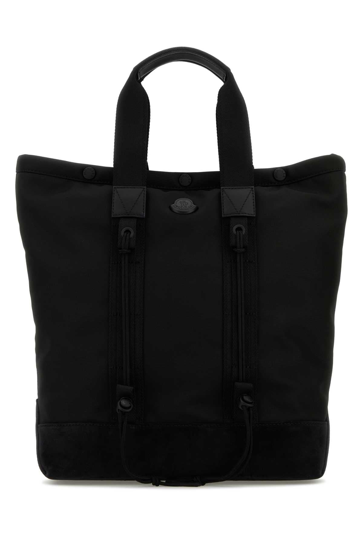 Moncler Men Black Canvas Shopping Bag - 1