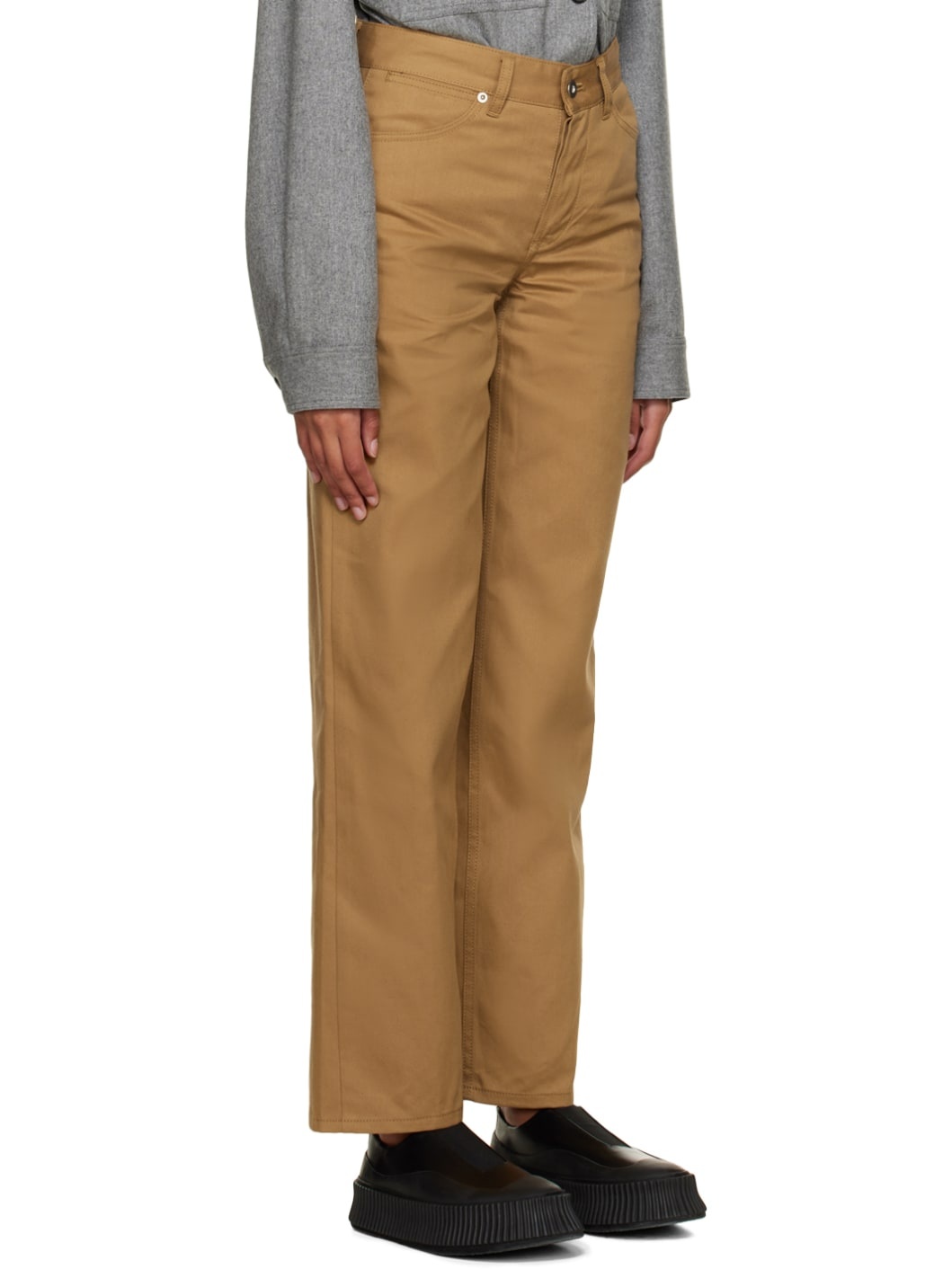 Brown Straight Cut Jeans - 2