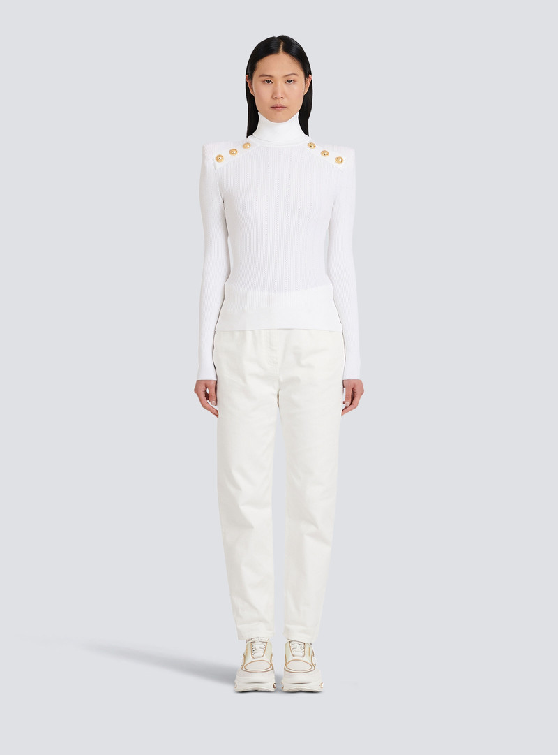 Knit sweater with gold-tone buttons 3