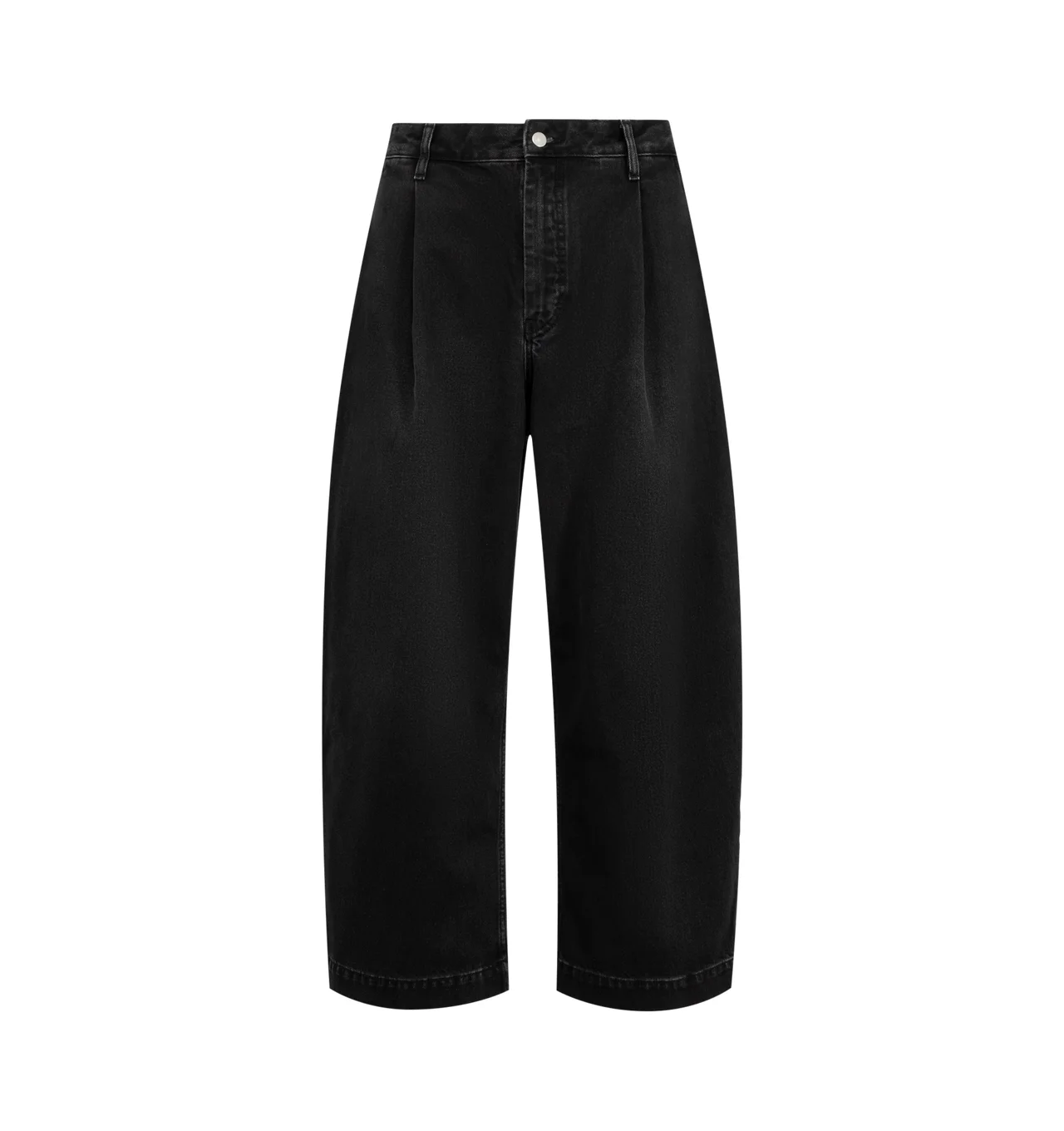 WIDE LEG DENIM PLEAT PANT - 1