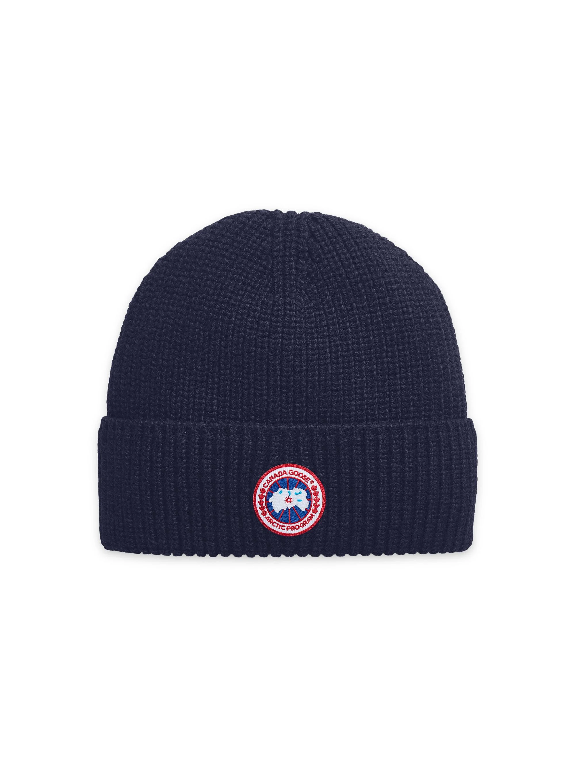 Men's Arctic Logo Patch Wool Beanie - Navy Heather - 1
