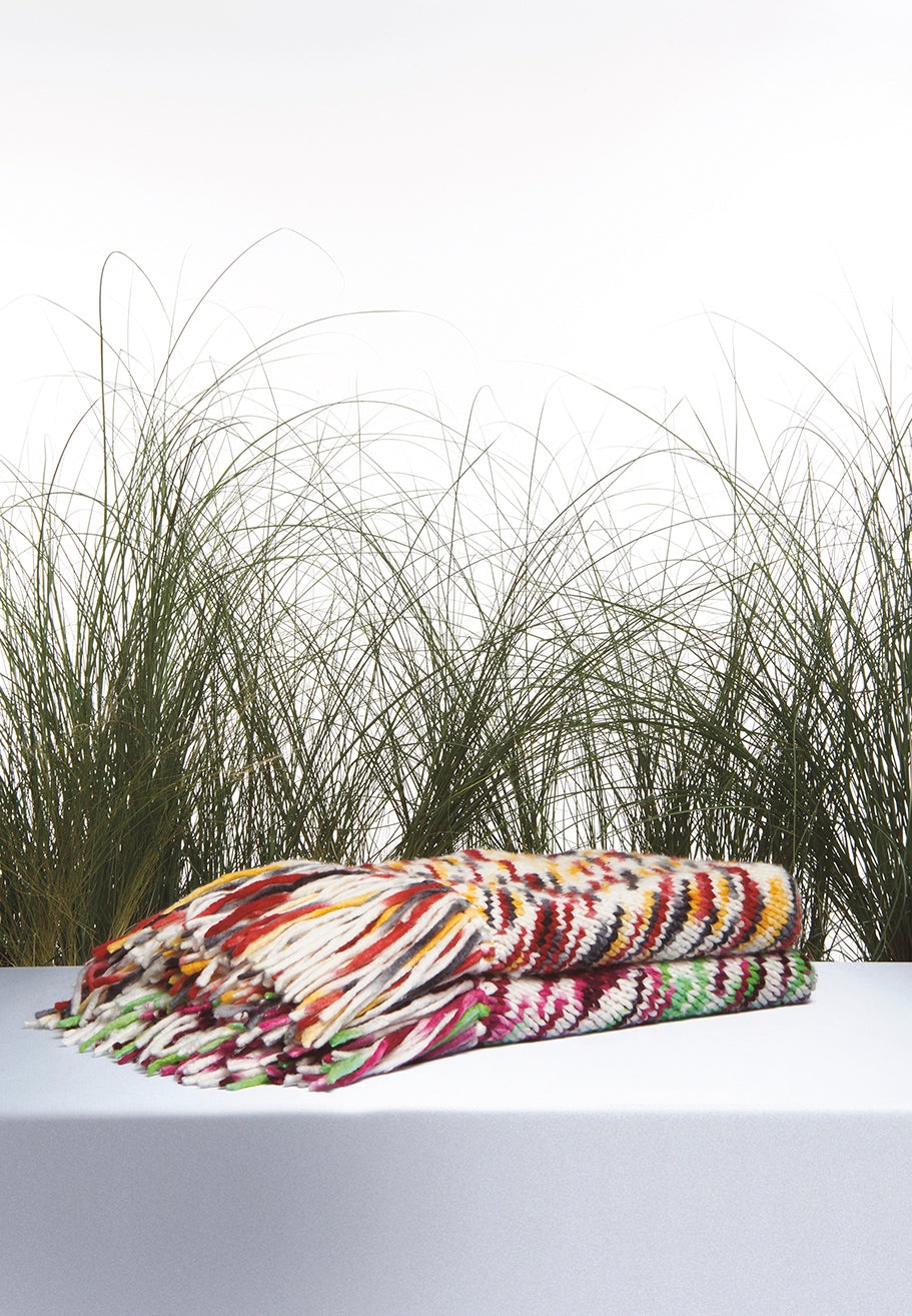 Lauren Space Dye Wrap in Fire Multi Welfat Cashmere - 5