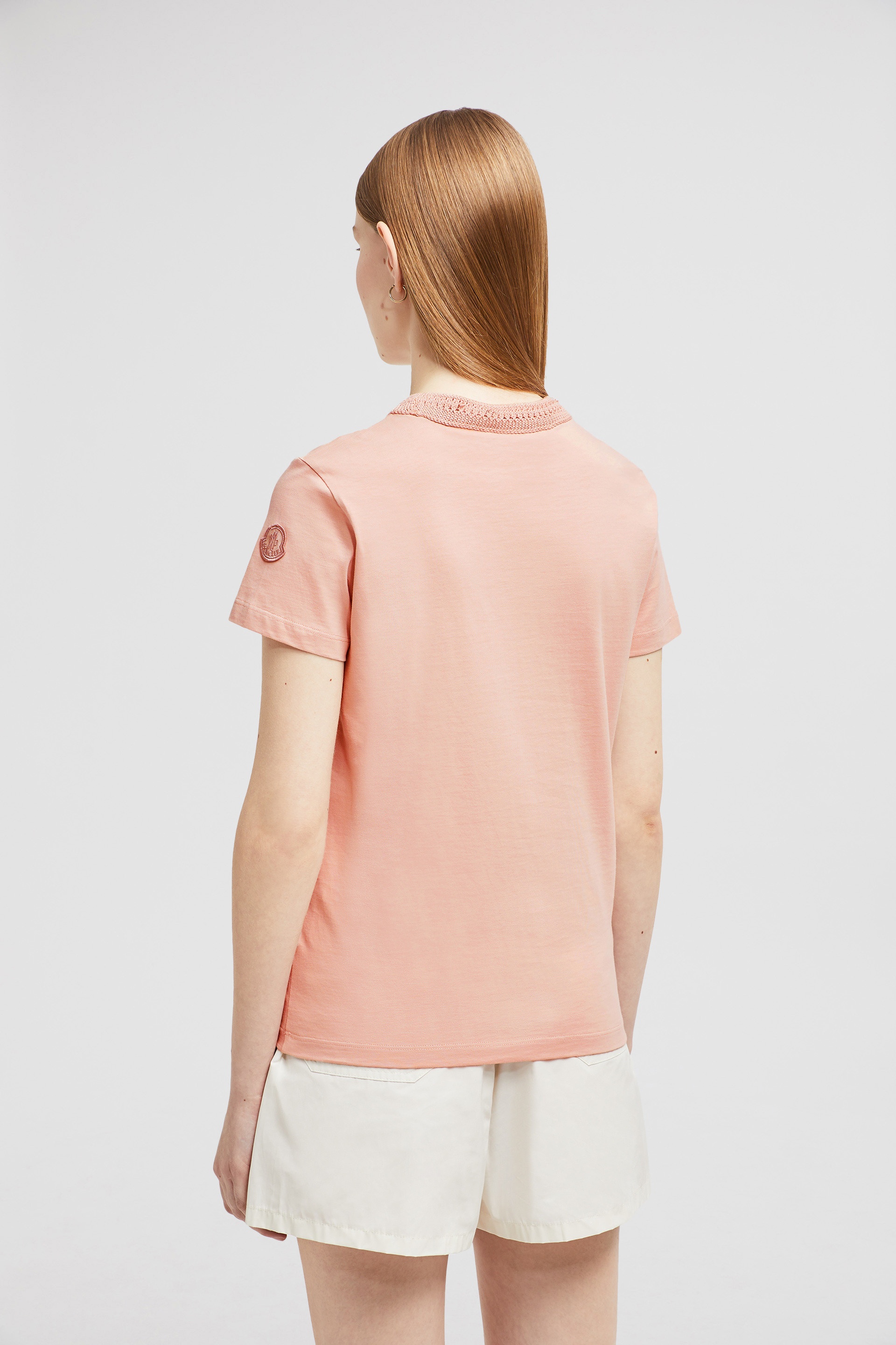 Crochet Accent Cotton T-Shirt - 5