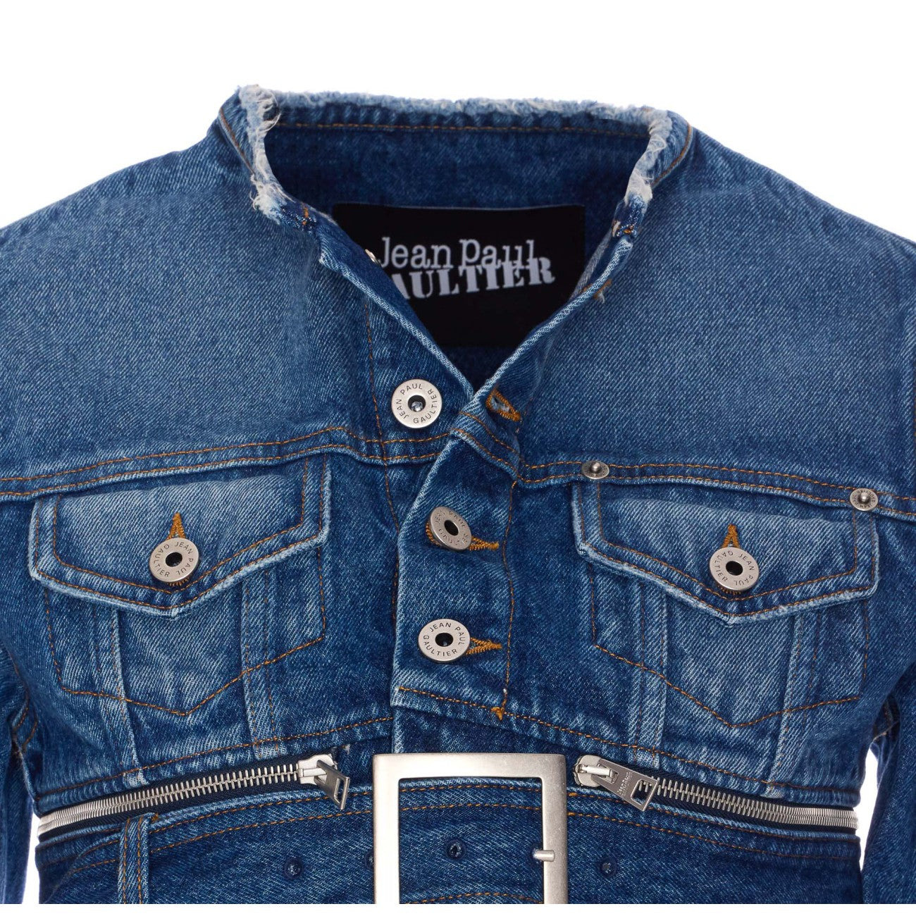 Jean Paul Gaultier Women Crop Denim Jacket - 4