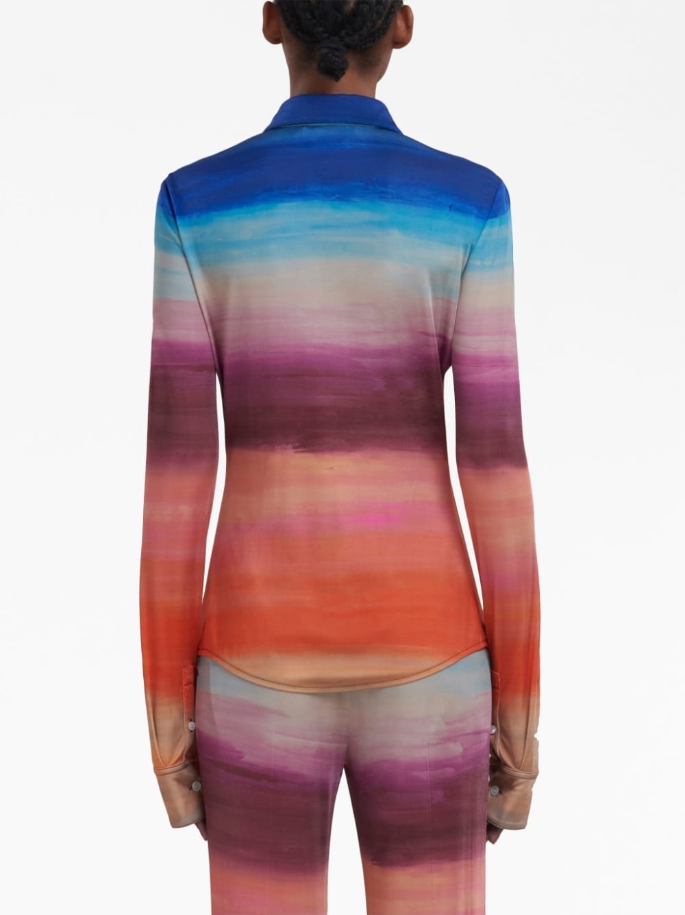 tie-dye long-sleeve shirt - 4