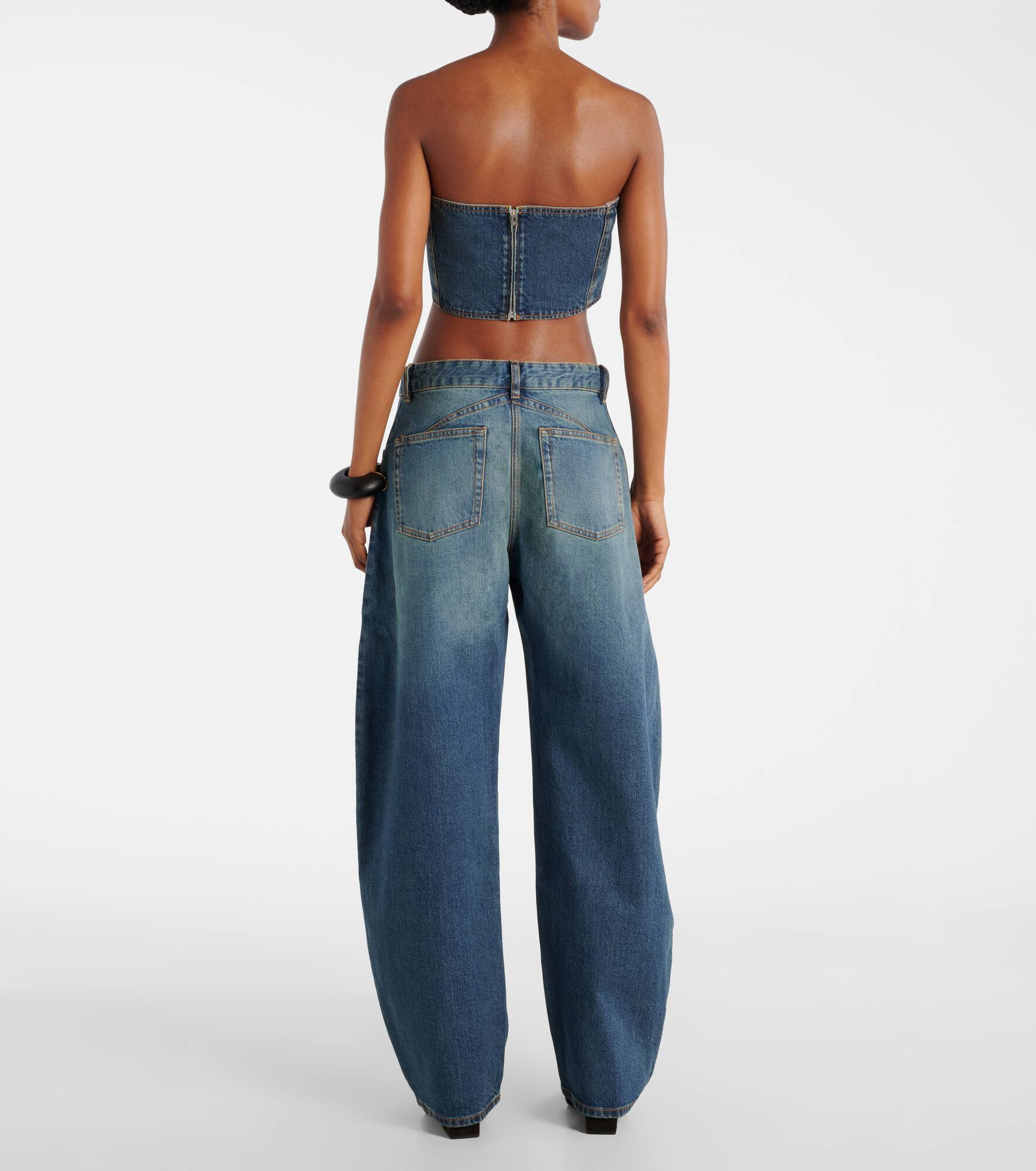 High-rise barrel-leg jeans - 3