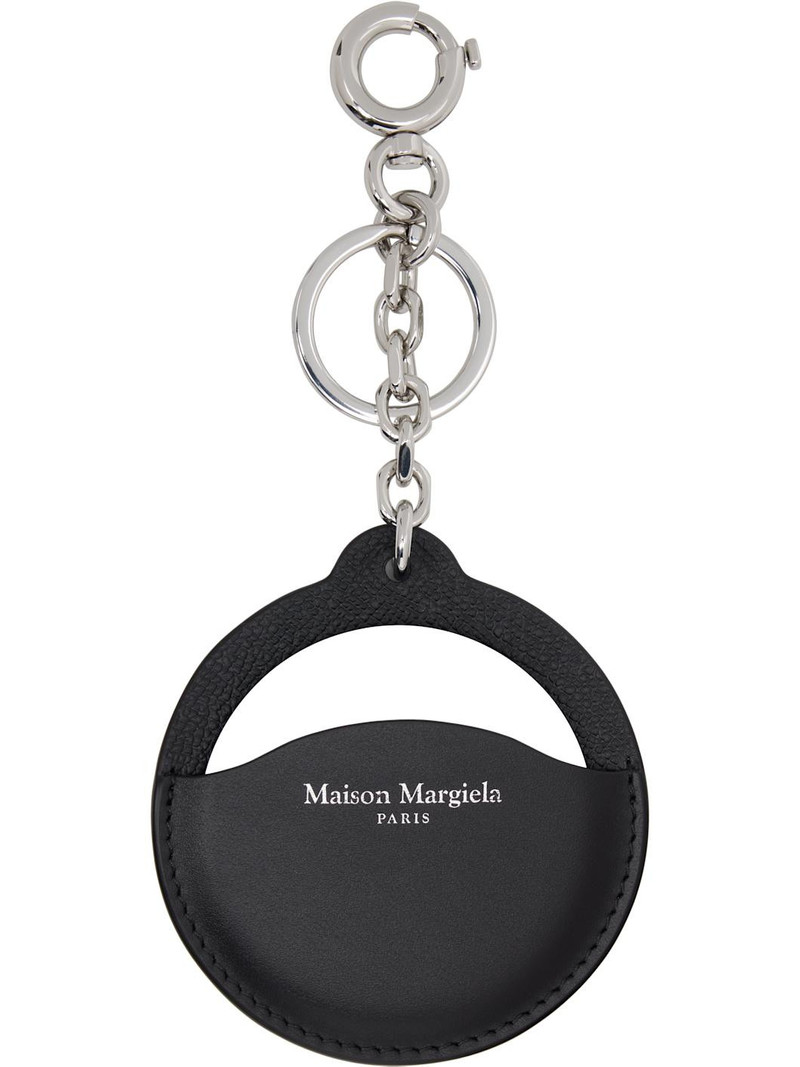 Black Circular Keychain 1
