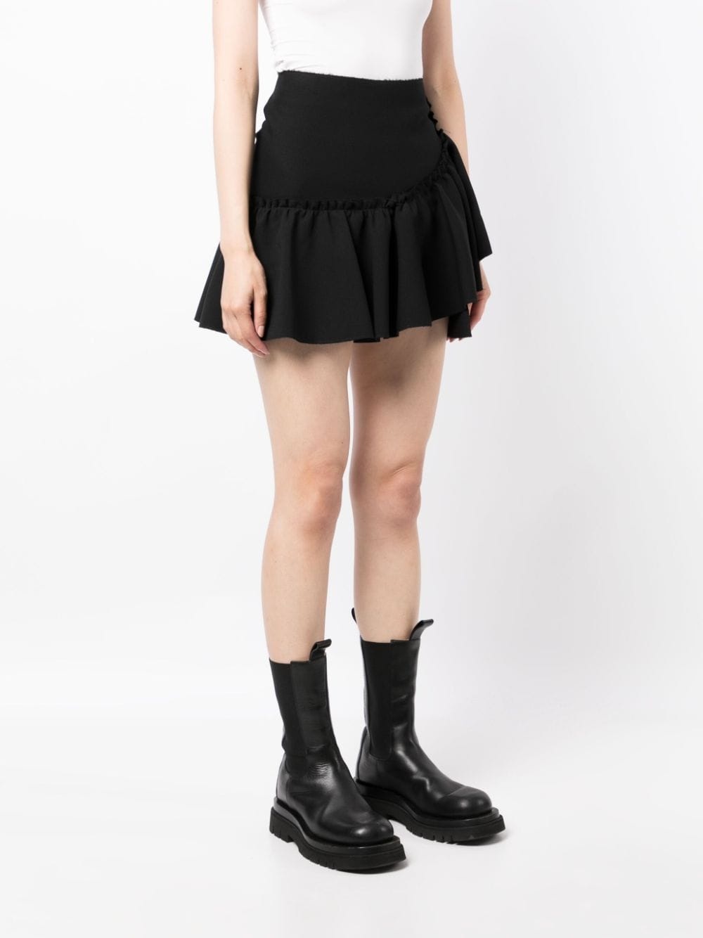 ruffle-detailing high-waist skirt - 3