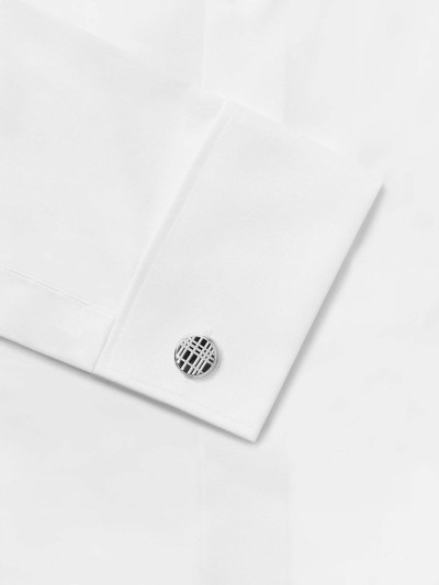 Burberry Silver-Tone and Enamel Cufflinks outlook