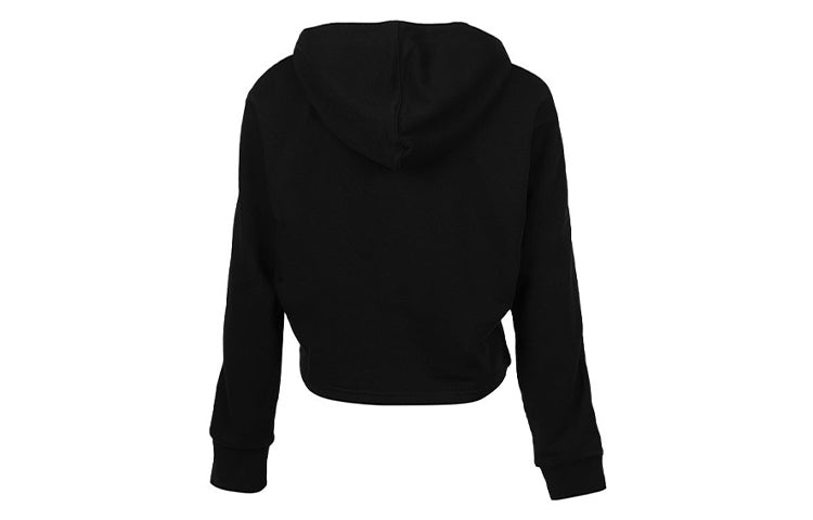 (WMNS) PUMA Amplified Cropped Tr Hoodie 'Black White' 586592-01 - 2