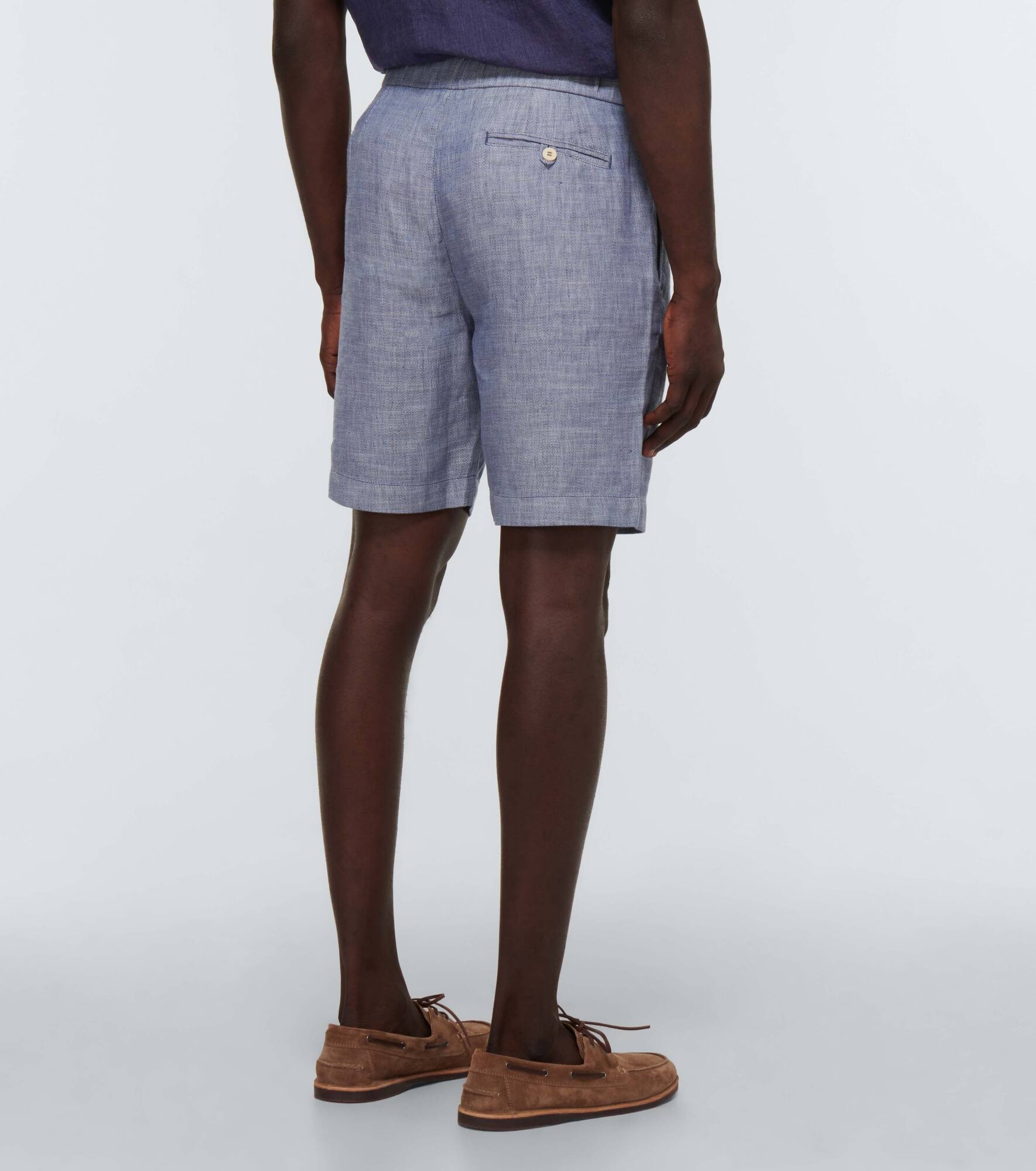 Felipe cotton and linen shorts - 4