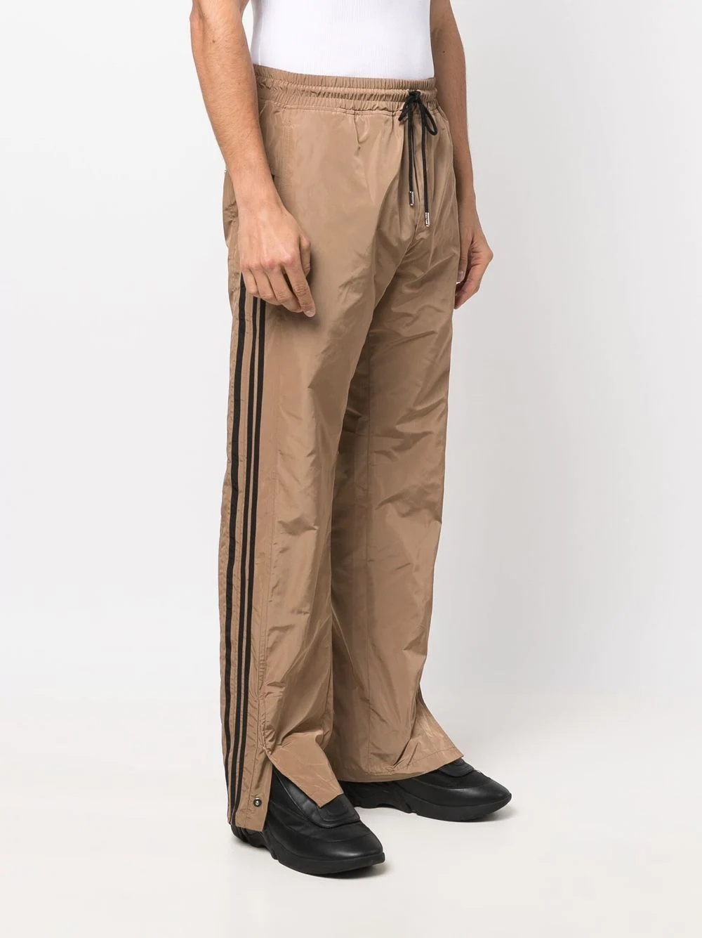 side-stripe elasticated trousers - 3