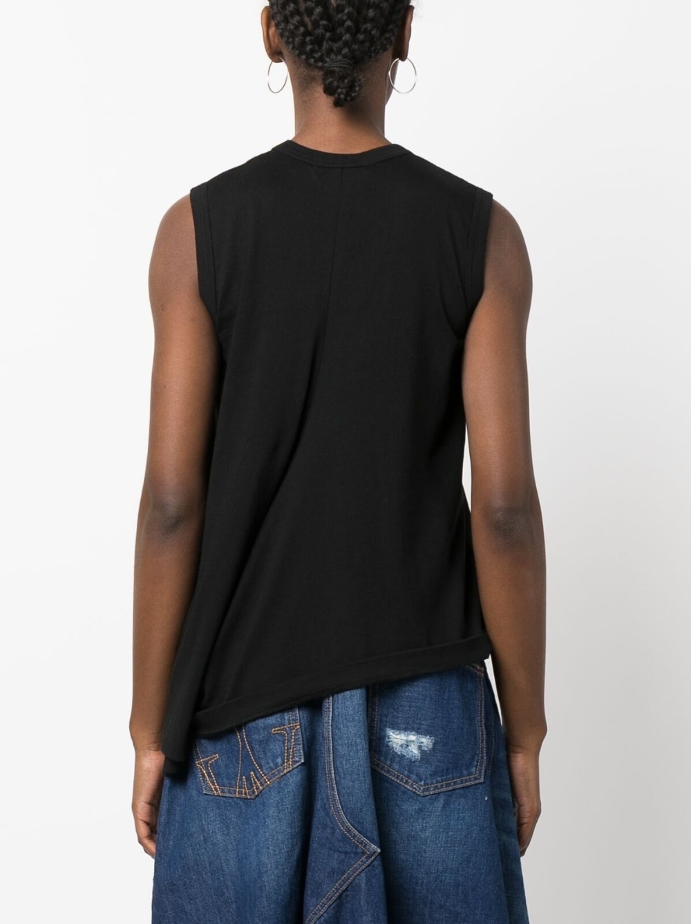 asymmetric-panel tank top - 4