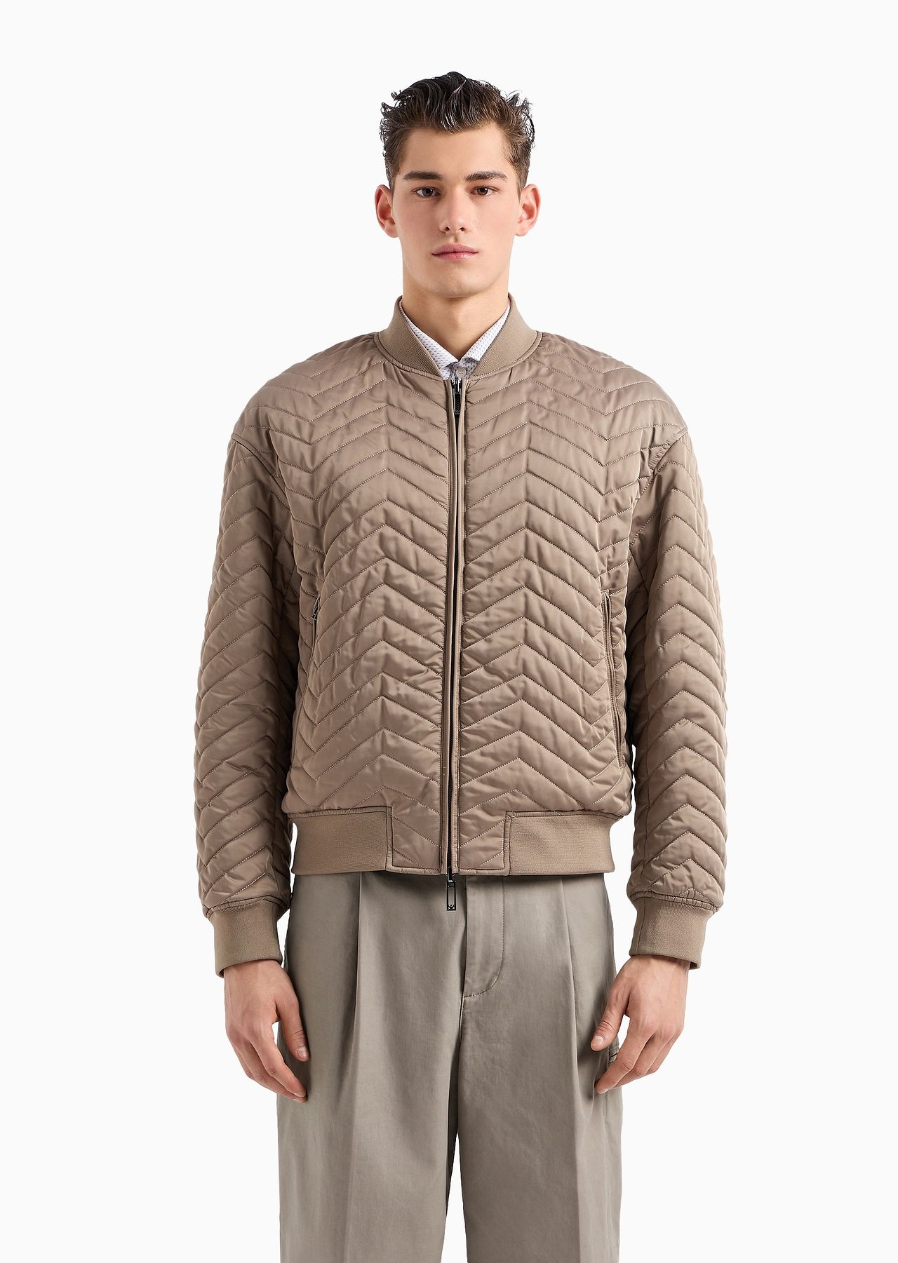 Reversible bomber jacket in quilted technical satin - 2