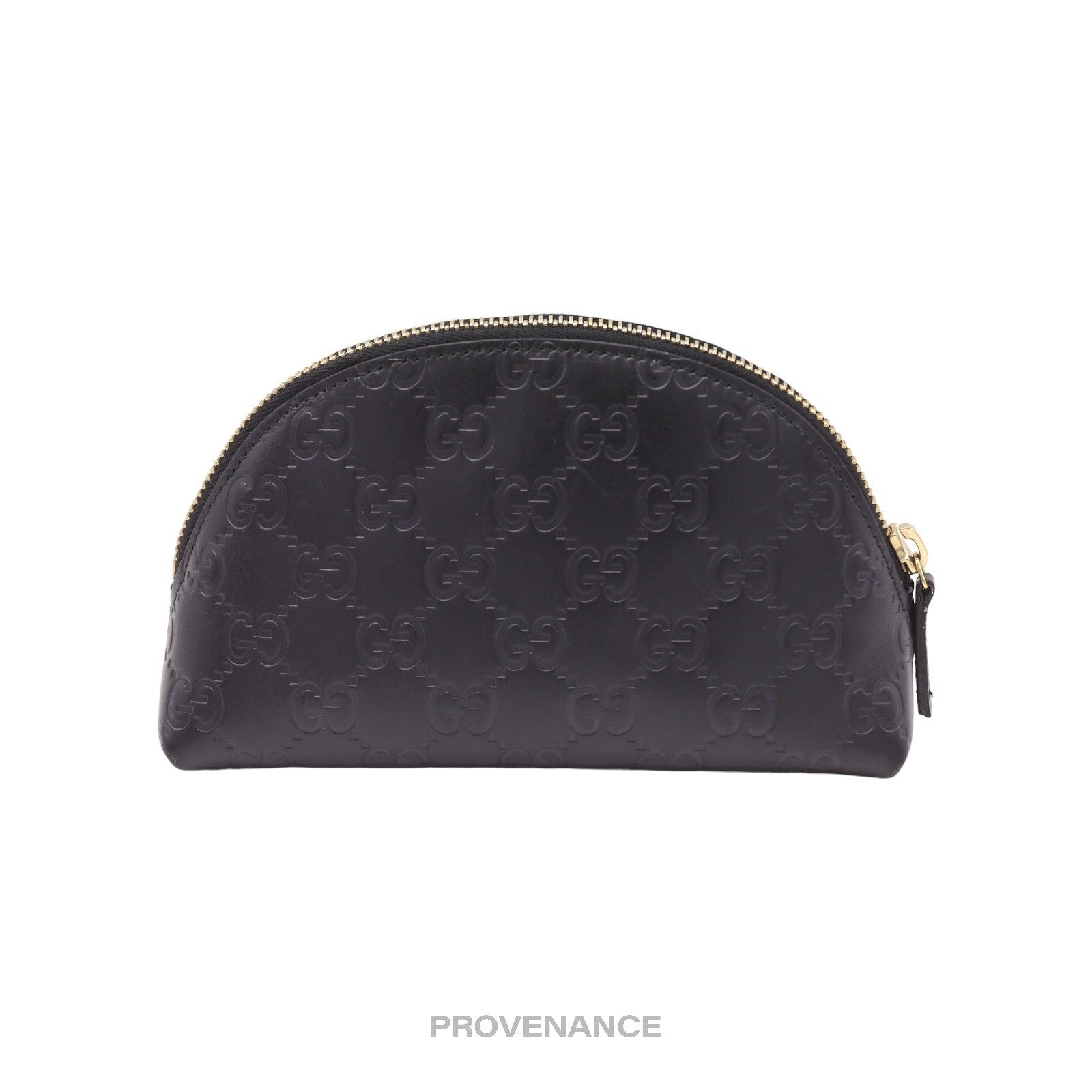 Gucci Guccissima Cosmetic Pouch - Navy Leather - 2