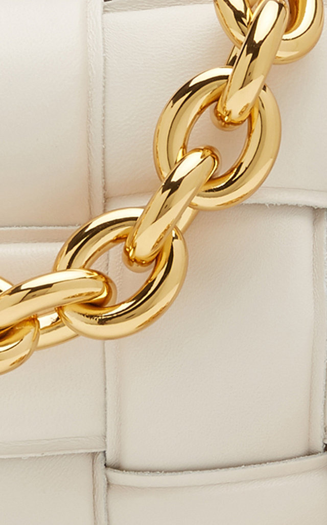 The Chain Padded Cassette Leather Bag white - 8