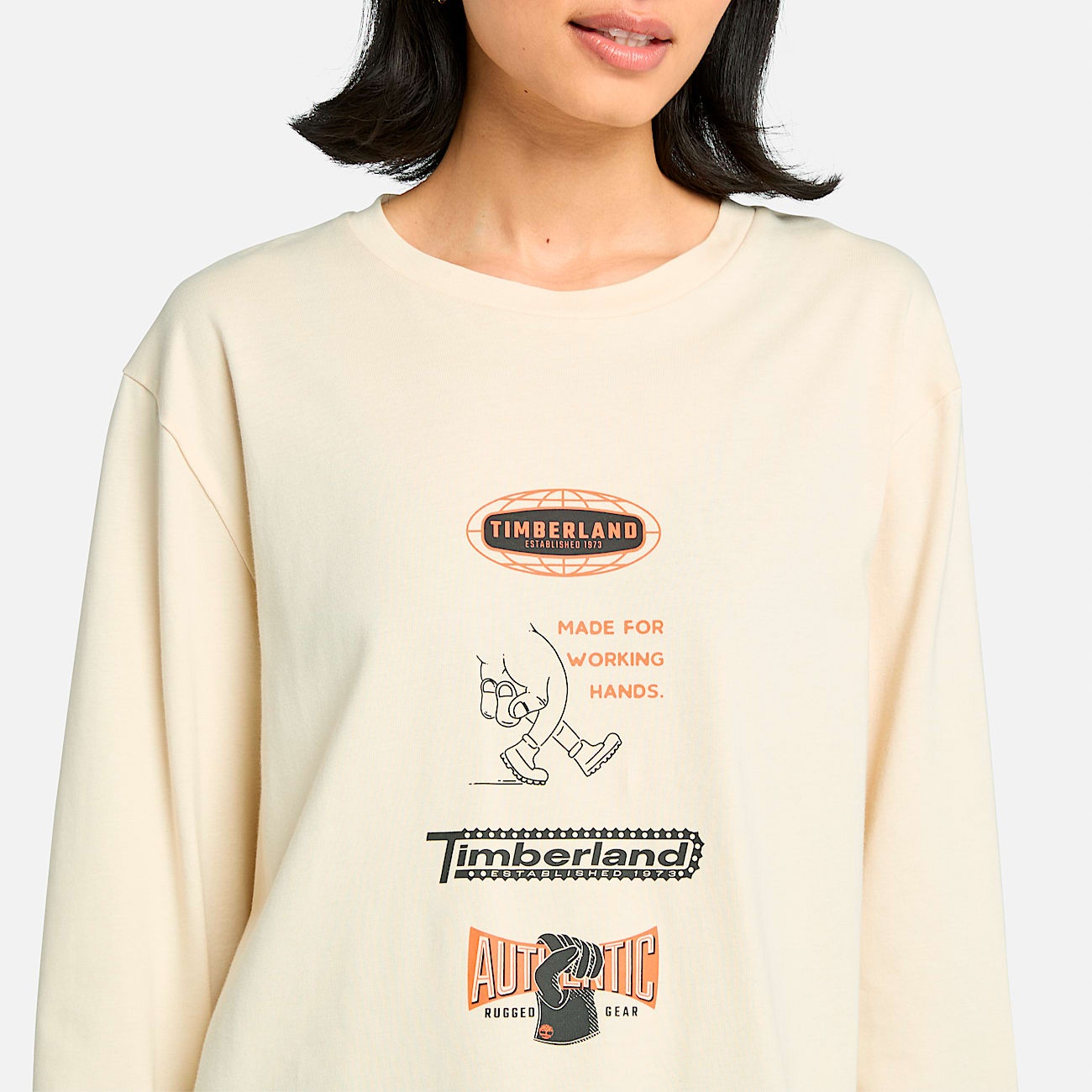 Long Sleeve "Made For Working" Graphic T-Shirt - 6