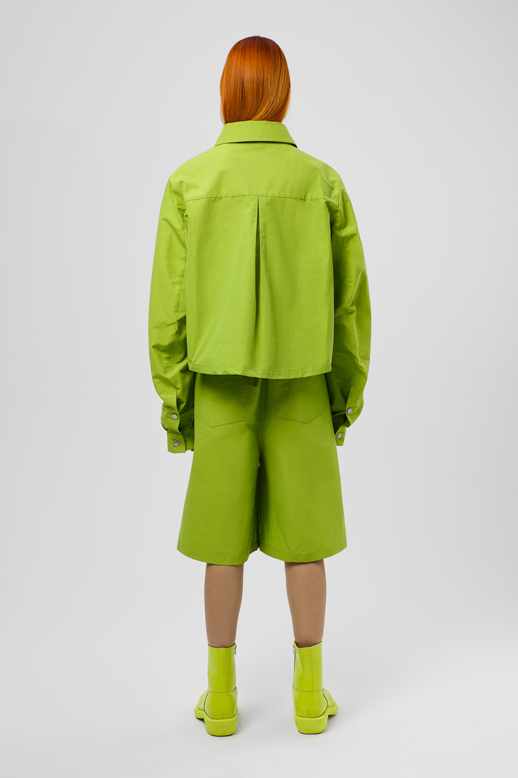 Green Cotton/Nylon Shorts - 5