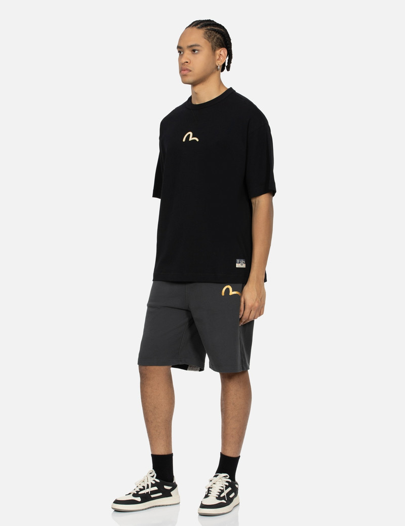 KOI AND SEAGULL BRUSHSTROKE DAICOCK DIGITAL PRINT LOOSE FIT T-SHIRT 4