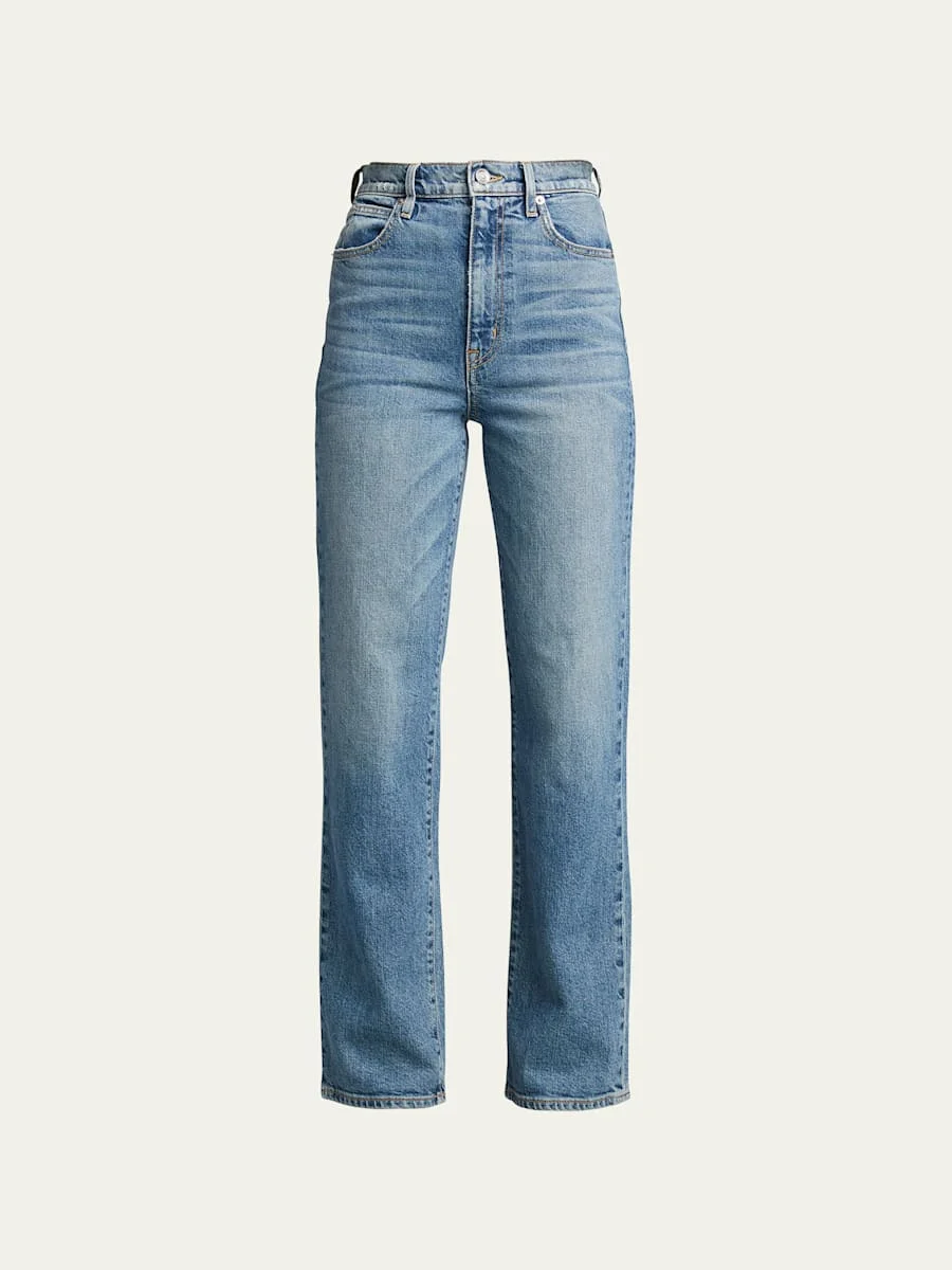 London High-Rise Straight-Leg Jeans - 1