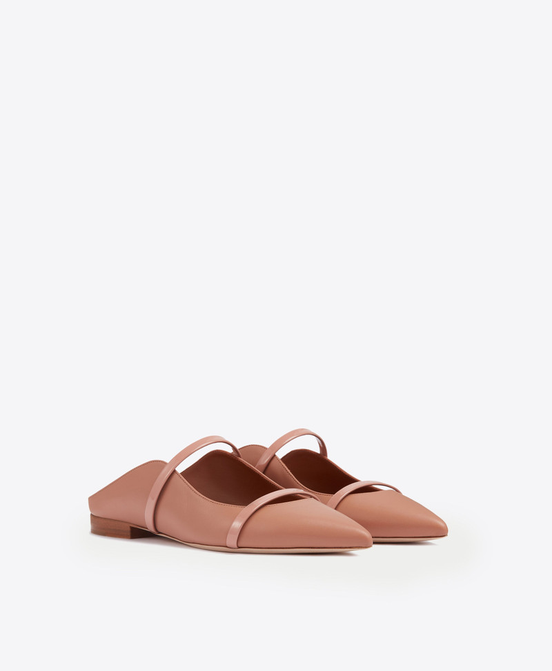 MALONE SOULIERS Maureen Blush Leather Flat Mules outlook