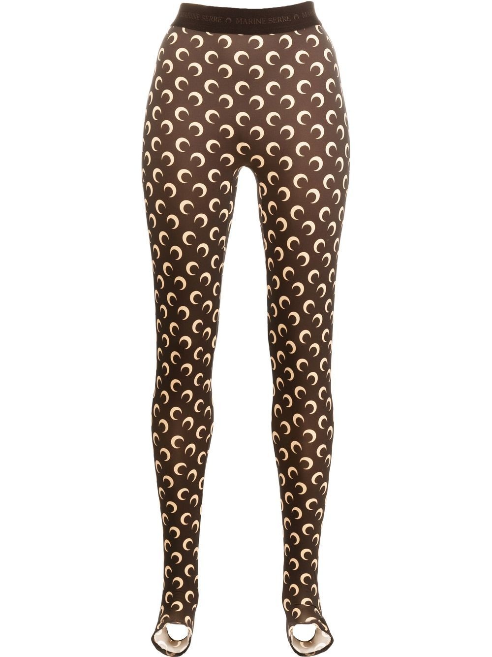 Fuseaux crescent moon-print stirrup leggings - 1