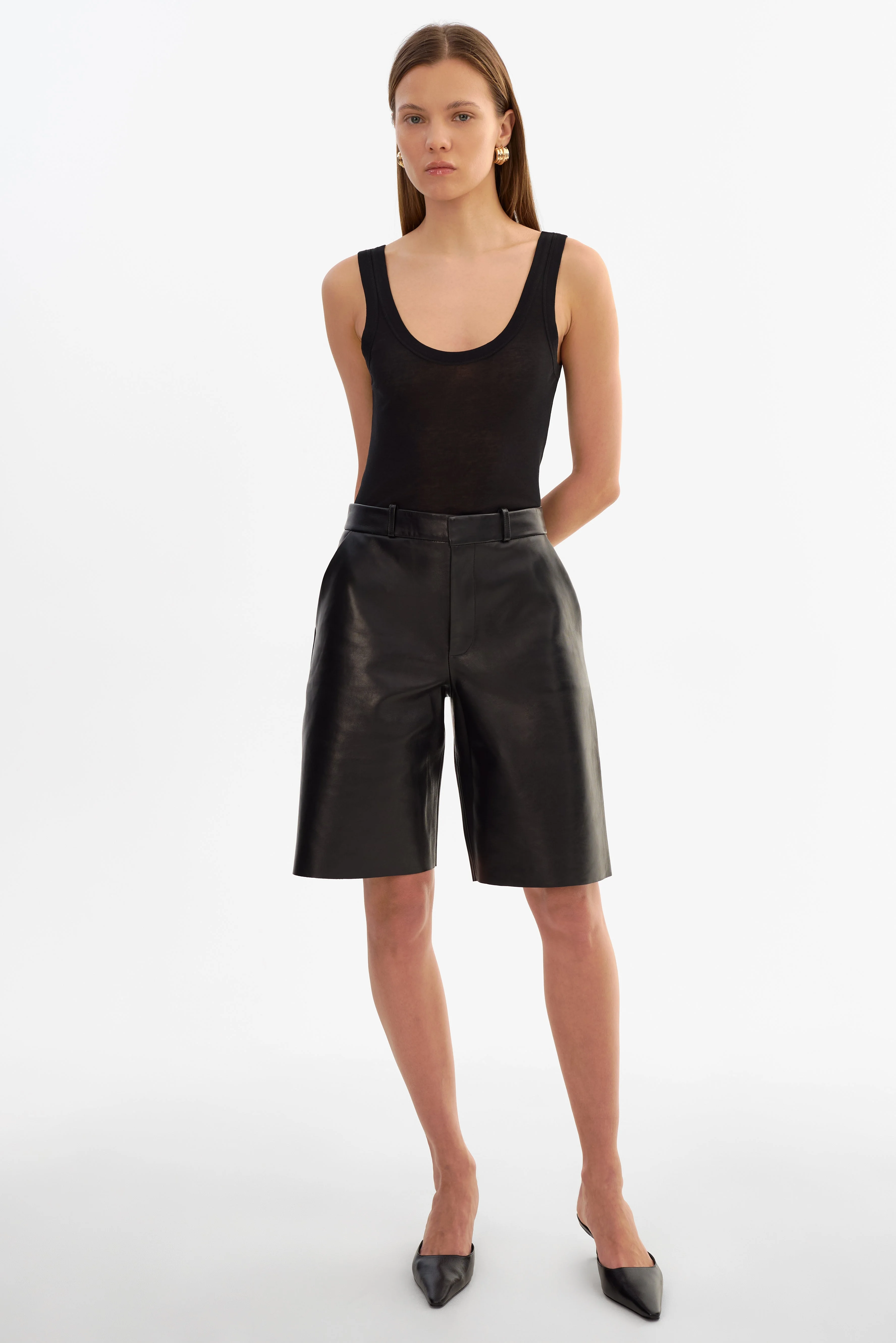 LOTTA | Leather Bermuda Shorts - 1