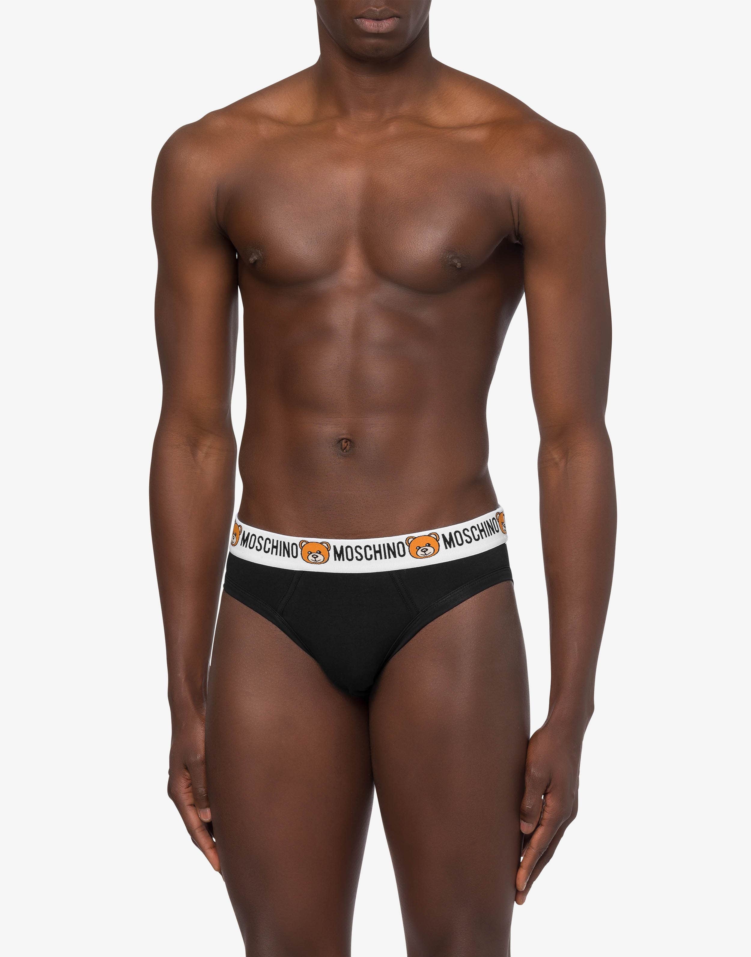 COTTON JERSEY BRIEFS WITH MOSCHINO TEDDY BEAR - 2