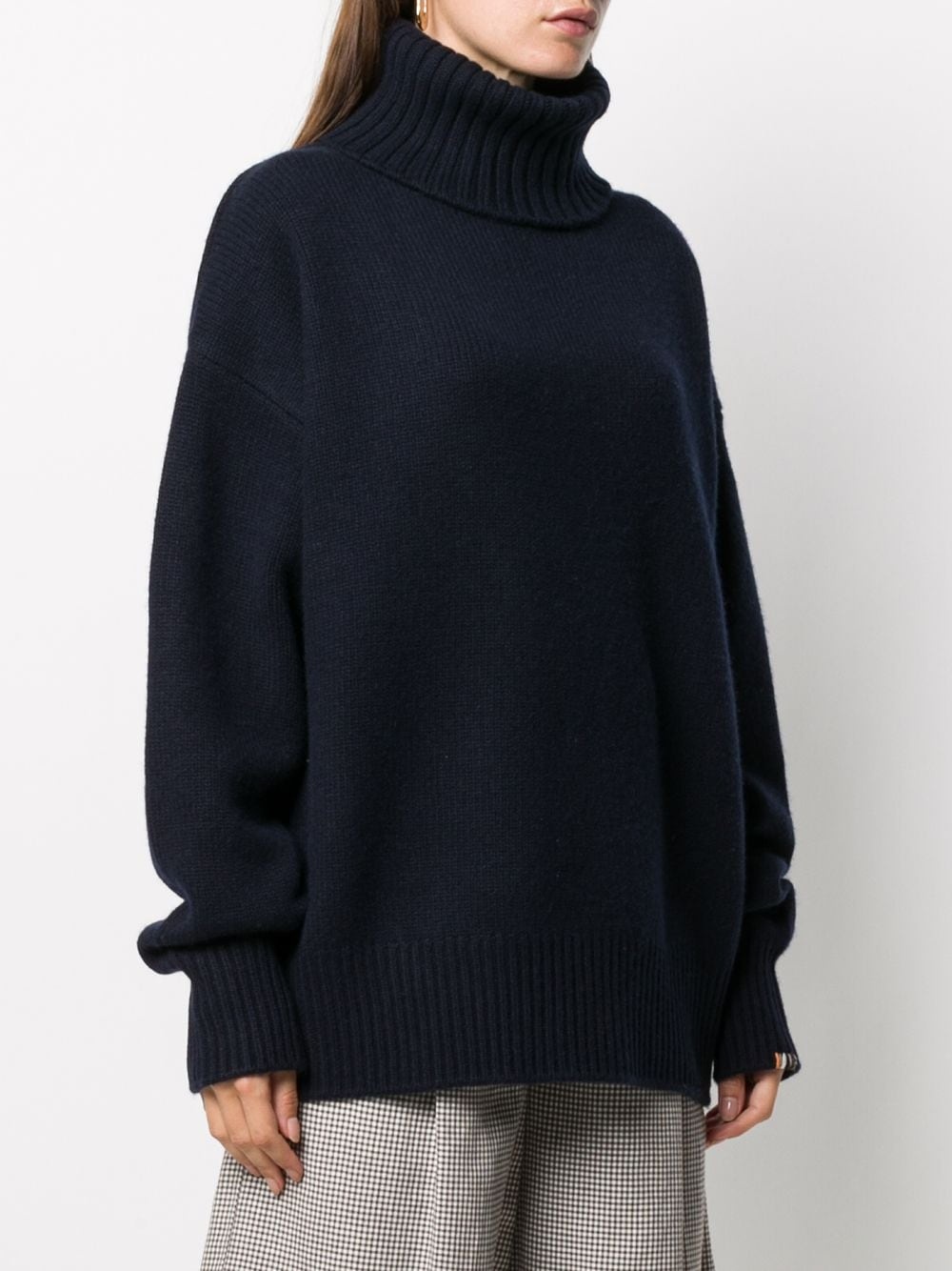 roll neck rib-trimmed jumper - 7