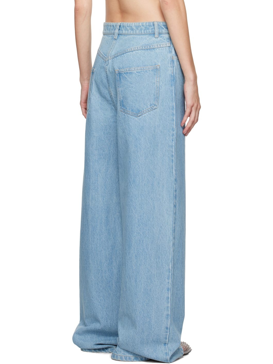 Blue Oversized Drop Jeans - 3