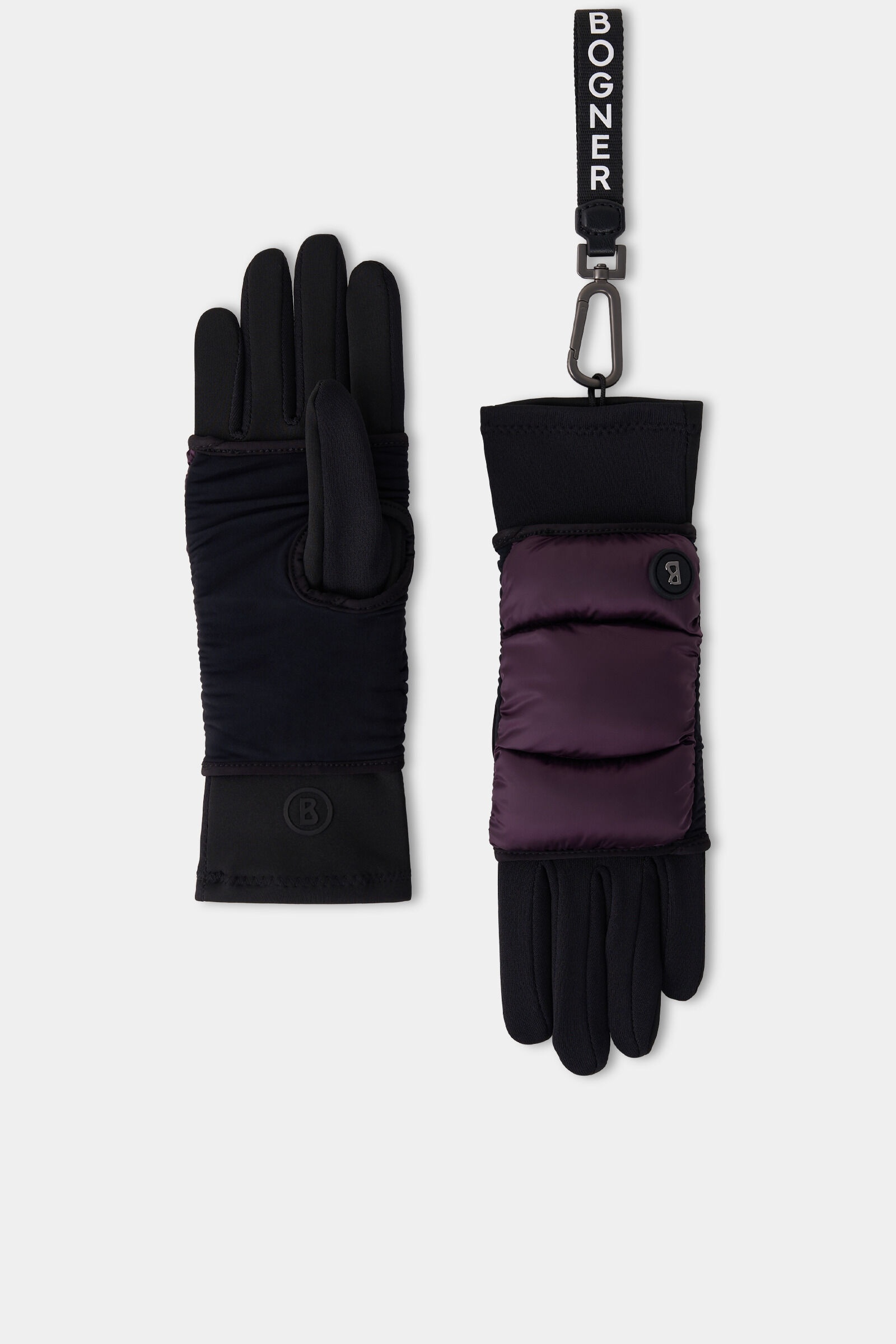 Touch gloves in Black/Plum - 1