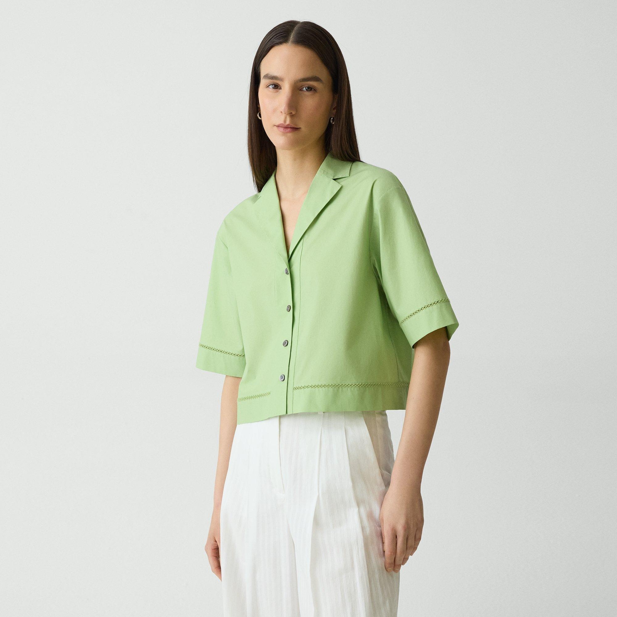 Boxy Camp Shirt in City Poplin - 2