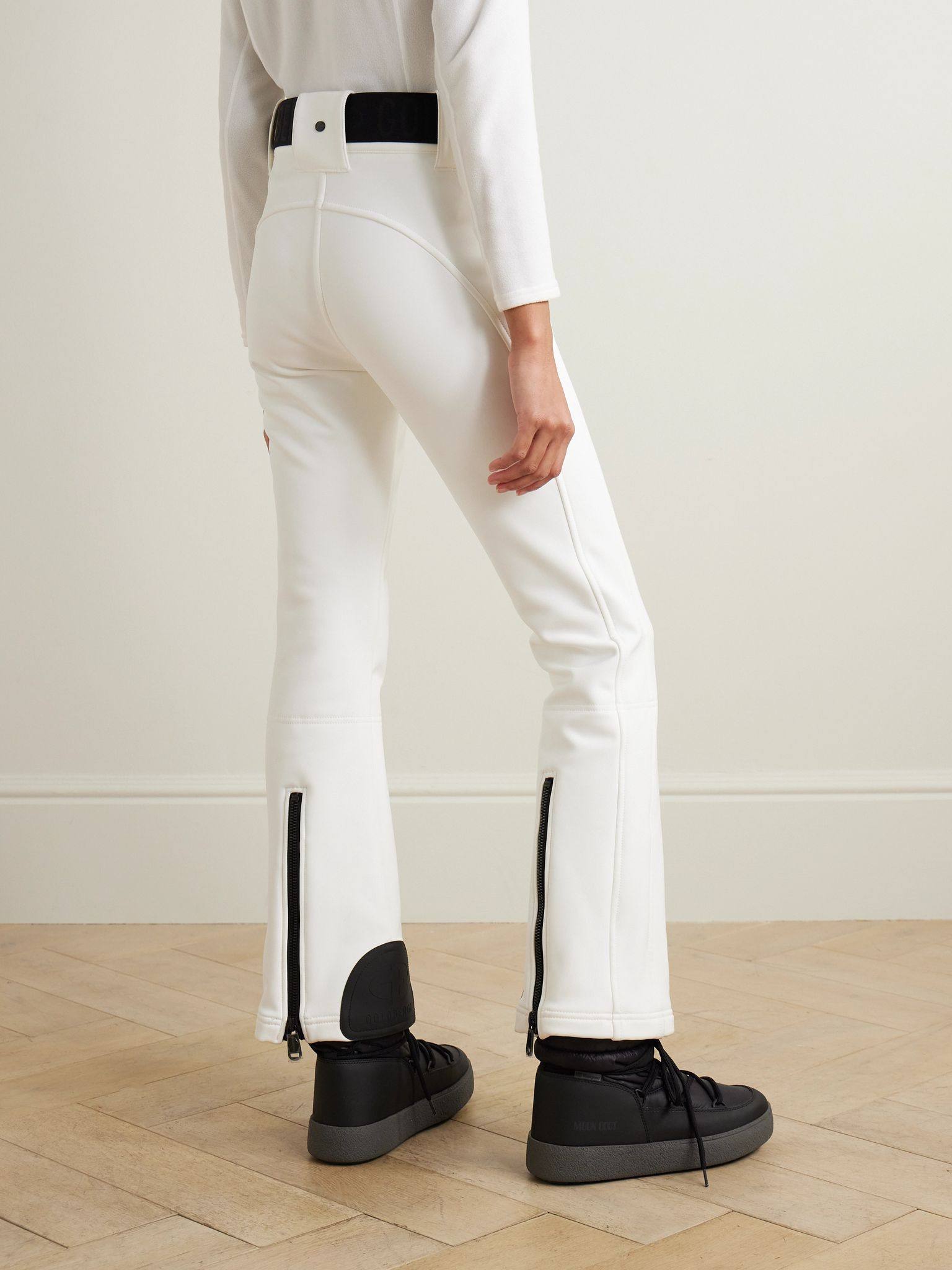 Pippa belted flared ski pants White - 3