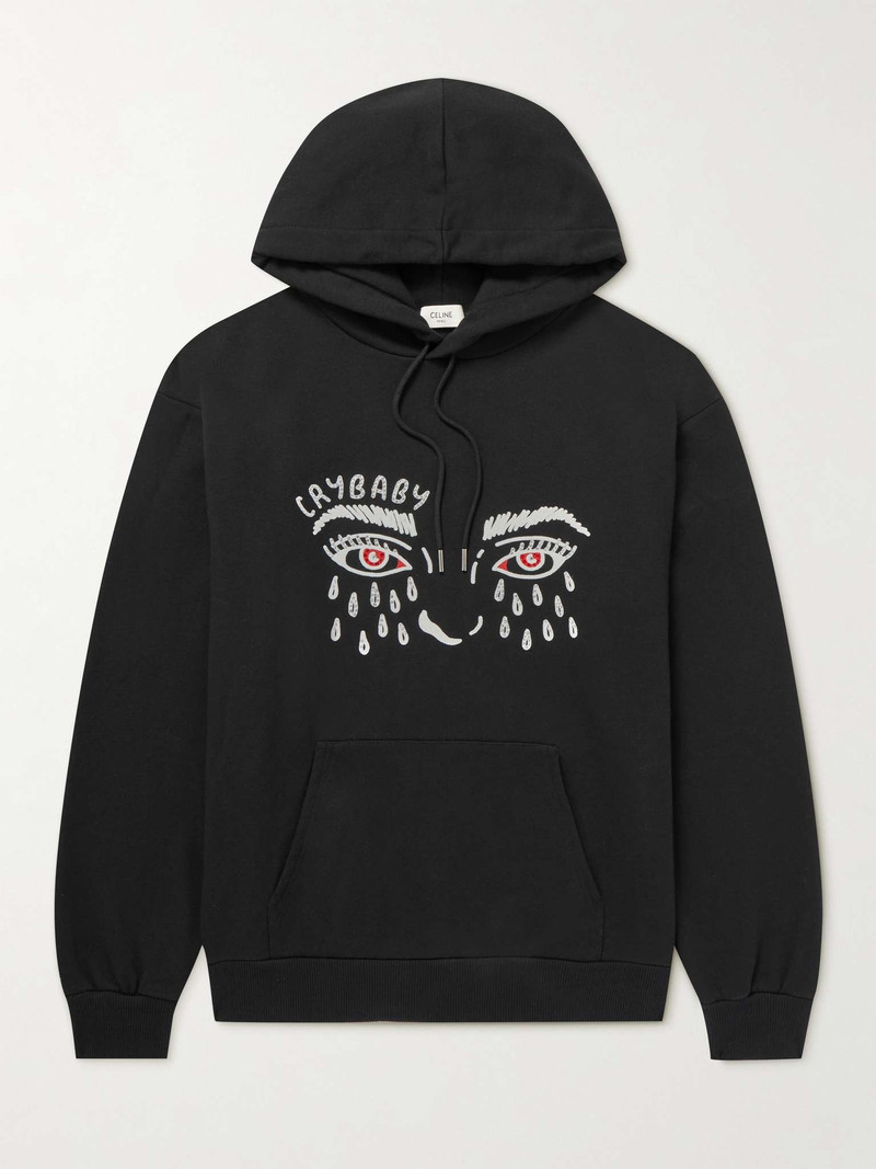 Cry Baby Oversized Embellished Cotton-Blend Jersey Hoodie 1