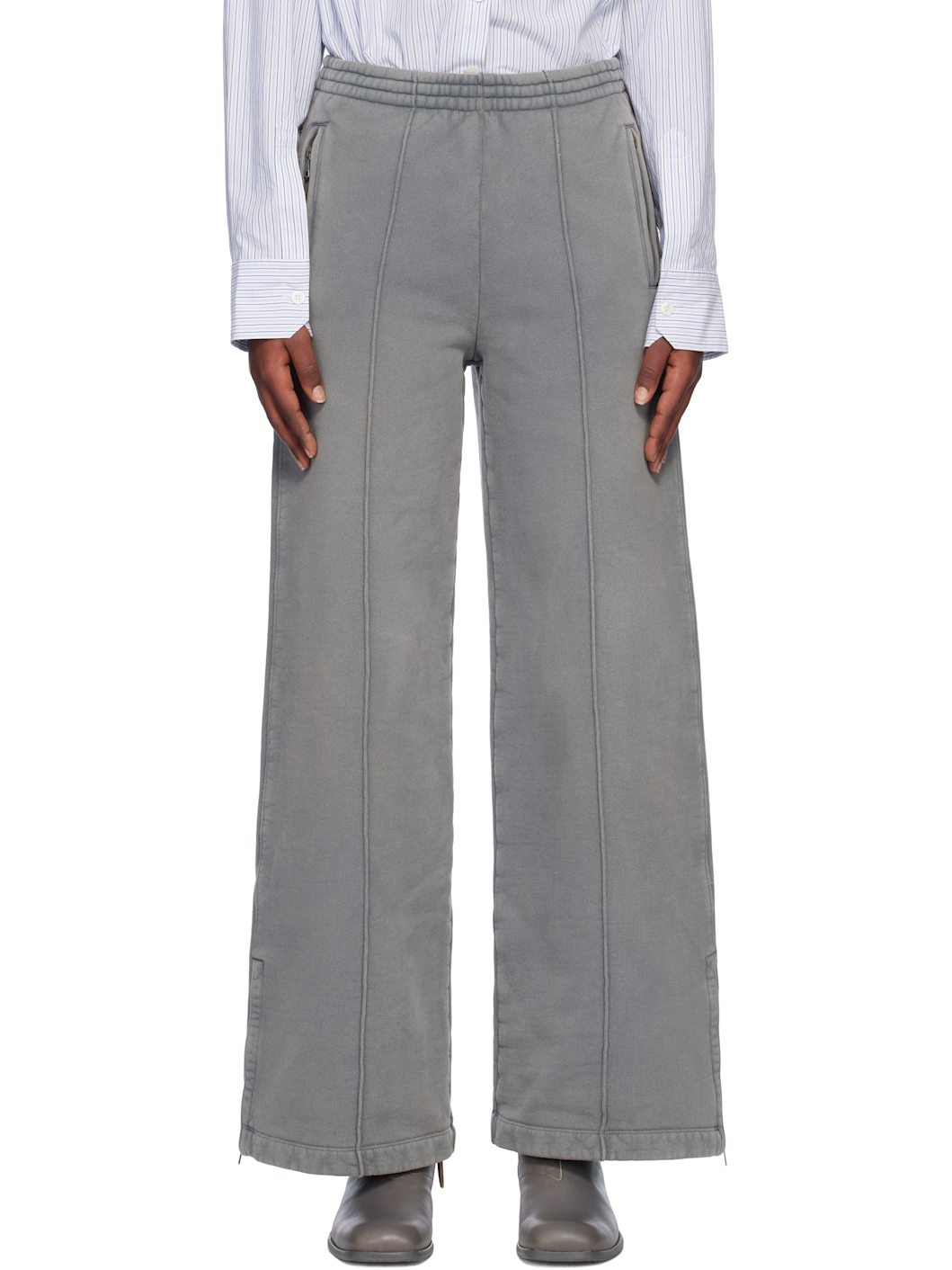 Gray Garment-Dyed Lounge Pants - 1