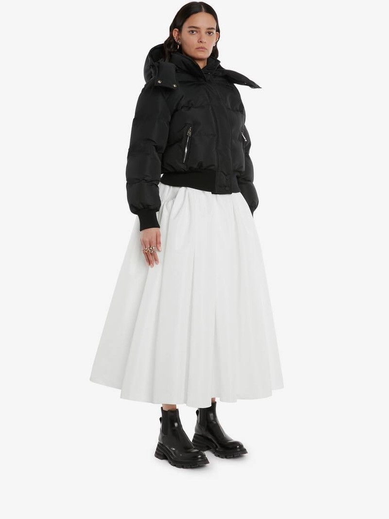 Mcqueen Graffiti Puffer Jacket in Black 3