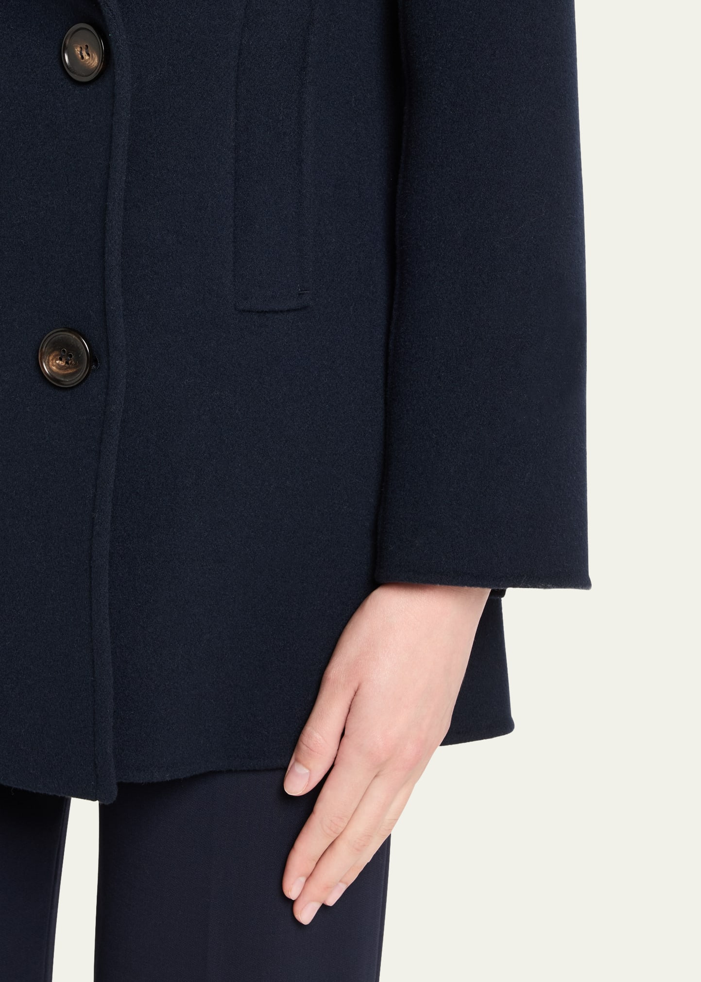 Caban Double-Breasted Wool Coat - 5