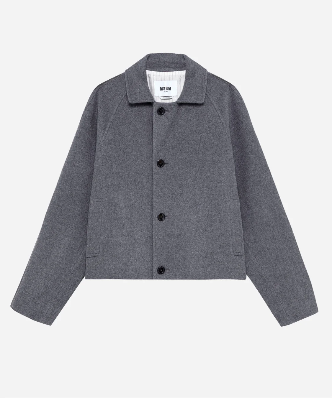 Single-breasted wool blend jacket - 1