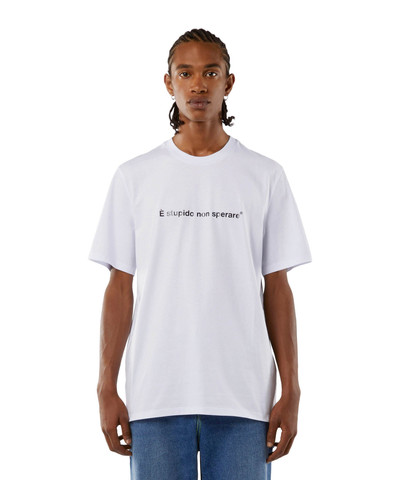 MSGM T-shirt quote "&egrave; stupido non sperare" outlook