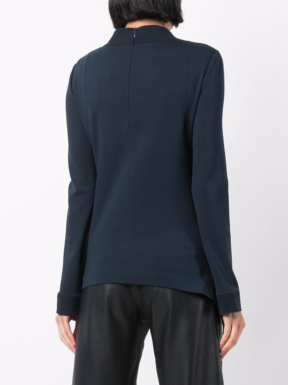 wrap-neckline jumper - 4