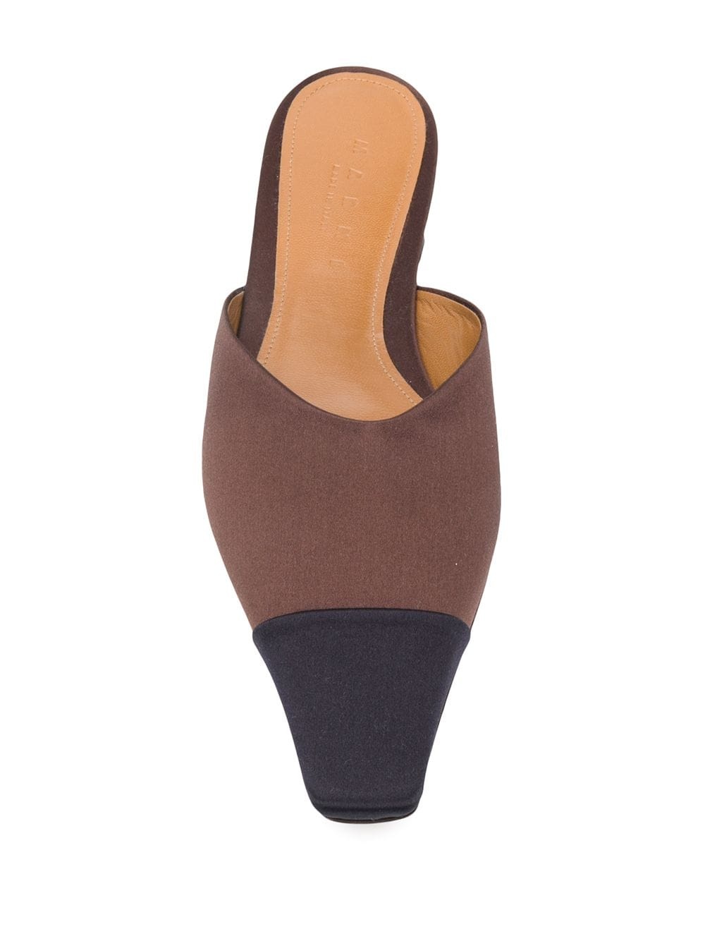 colour block pointed toe mules - 4