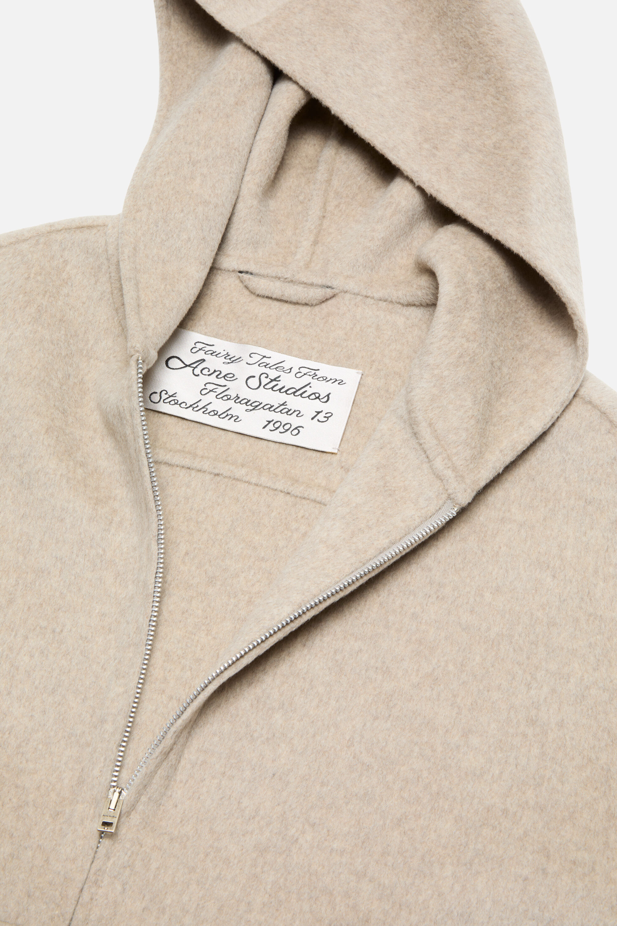 Hooded cashmere jacket - Oatmeal melange - 5