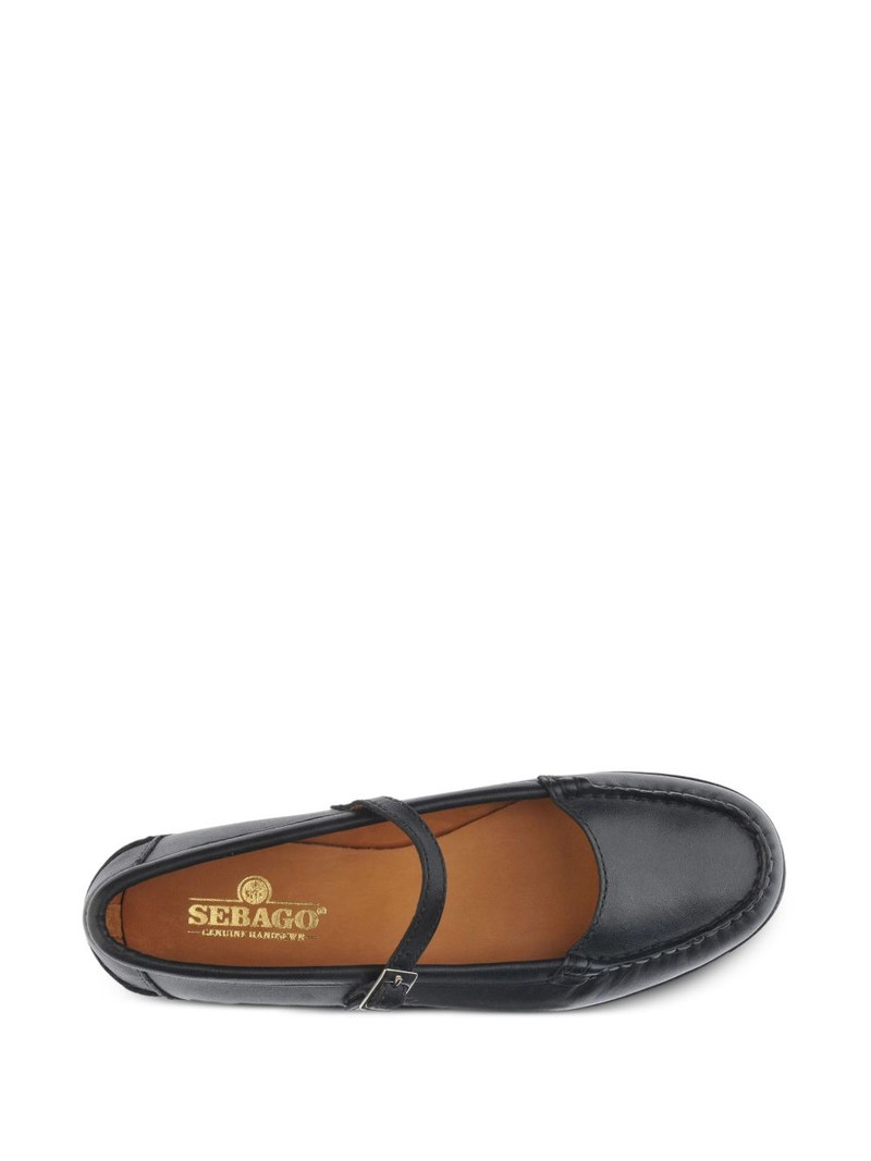 buckle-strap whipstitch ballet flats 4