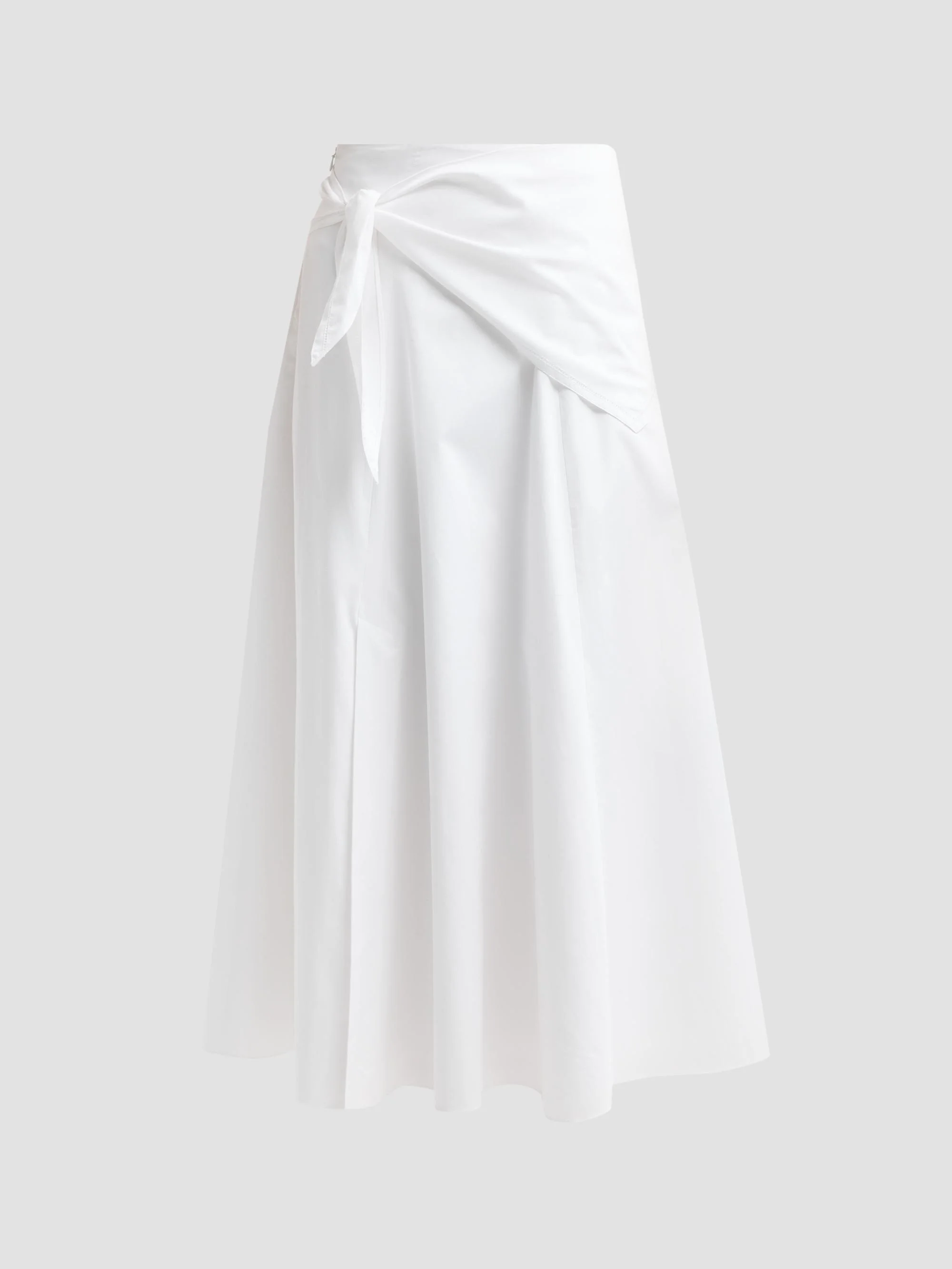 Women's Scarf Tie Skirt - Optic White - 1
