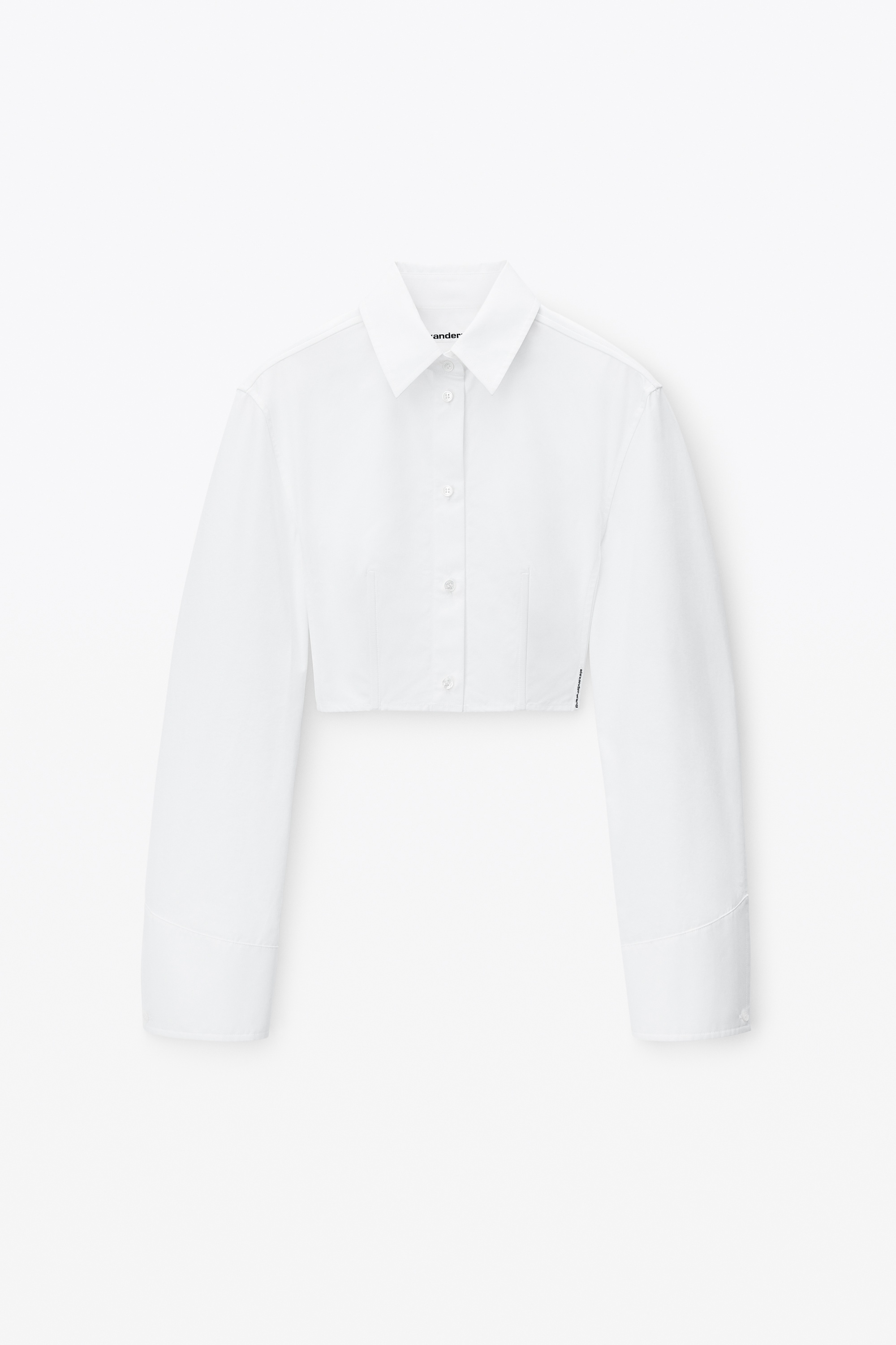 Cropped Structured Shirt in Organic Cotton - 1